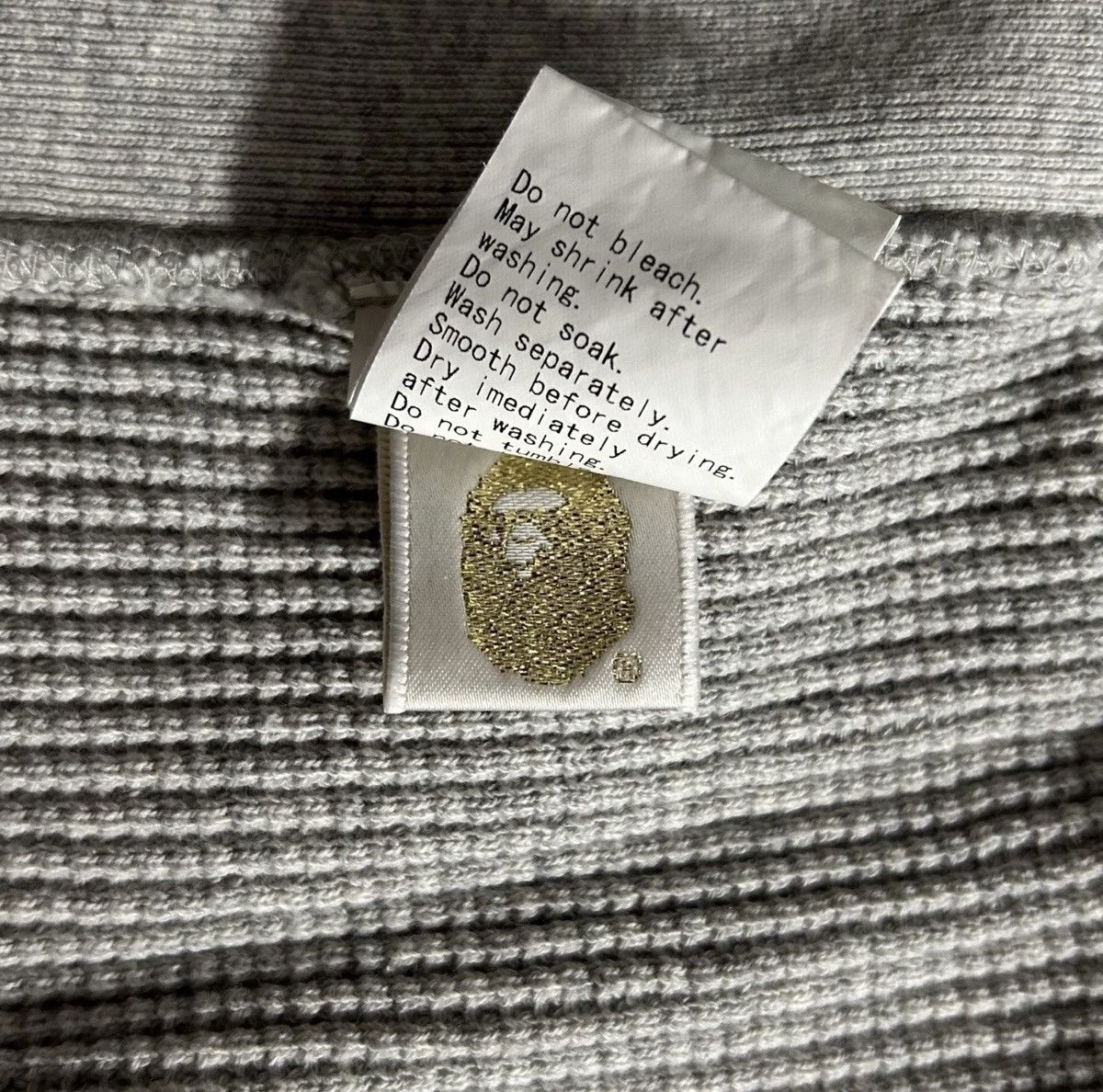 Bape A Bathing Ape Classics Waffle Zip Hoodie Size US XL / EU 56 / 4 - 3 Thumbnail