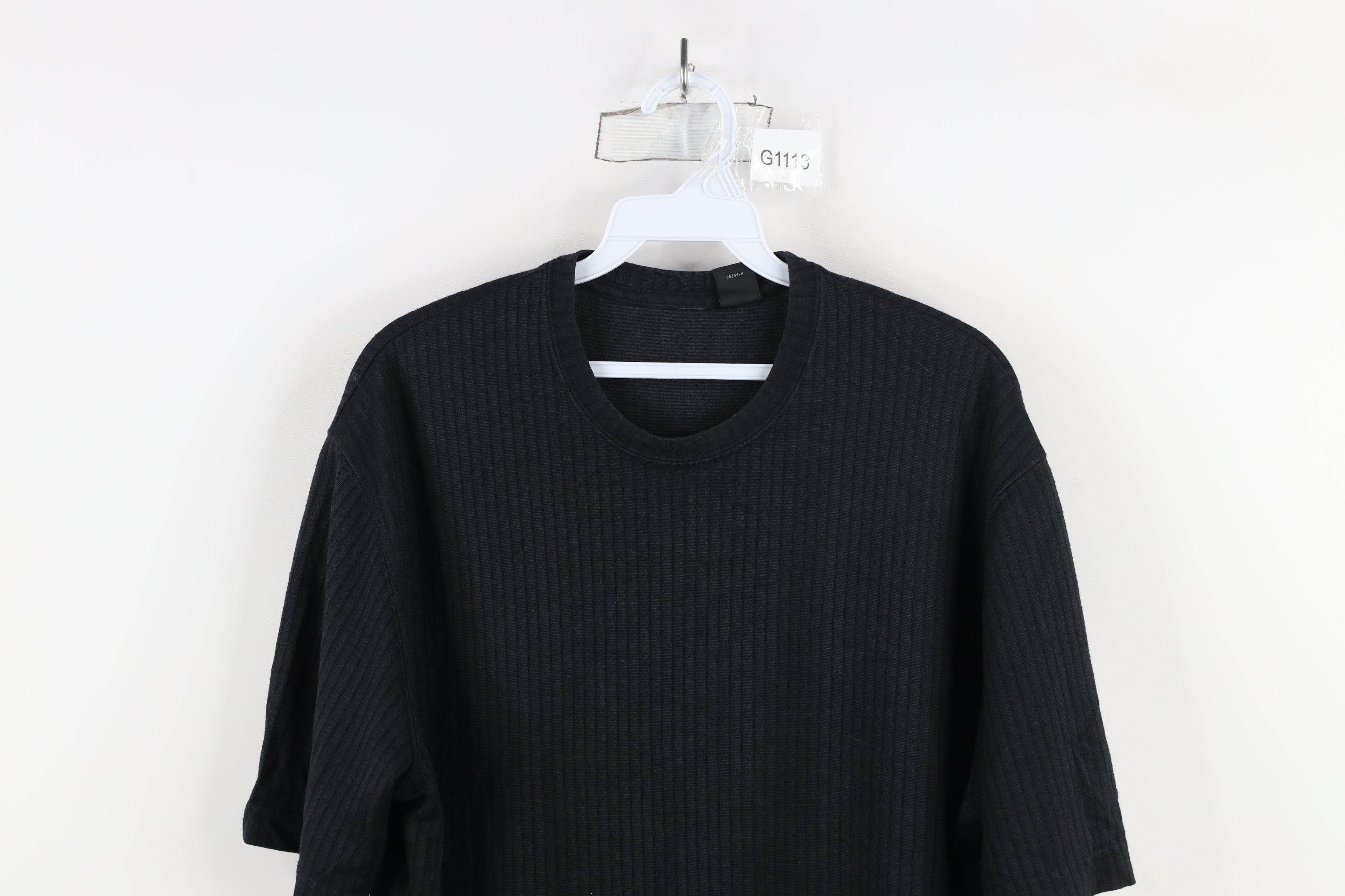 Vintage Vintage 90s Streetwear Striped Knit Short Sleeve T-Shirt Size US M / EU 48-50 / 2 - 2 Thumbnail