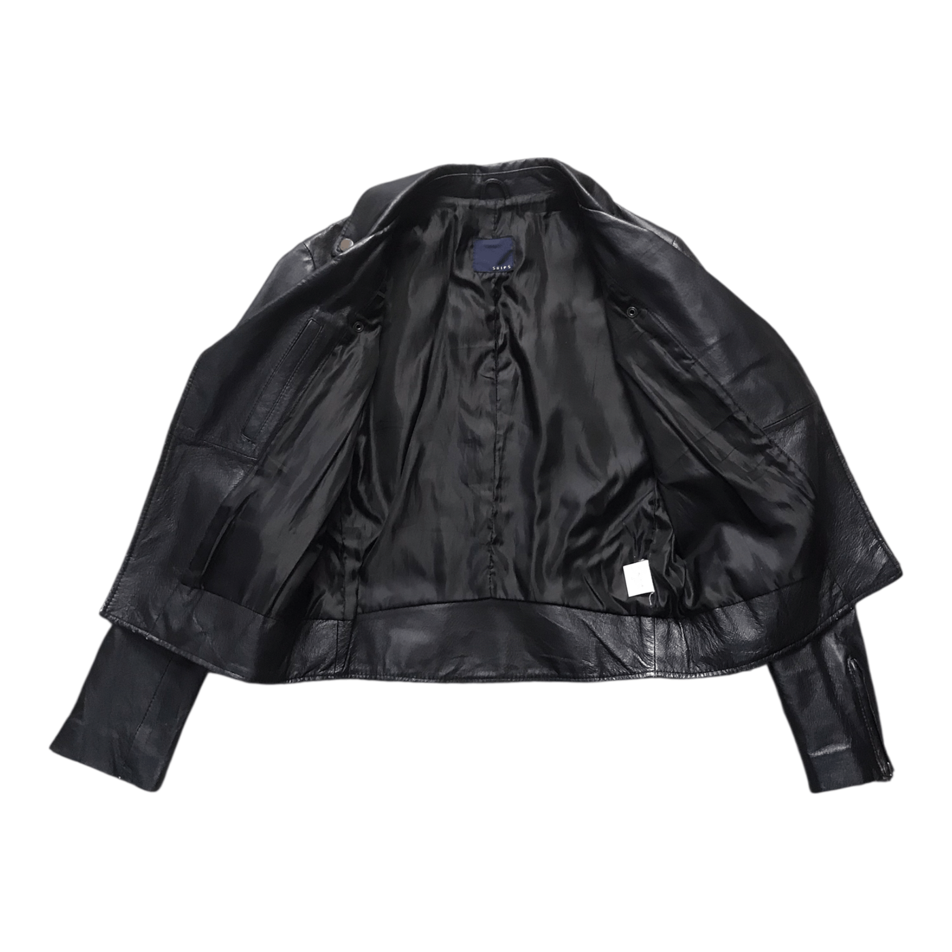 SHIPS Ship Leather Double collar Jacket Size US XS / EU 42 / 0 - 4 Thumbnail