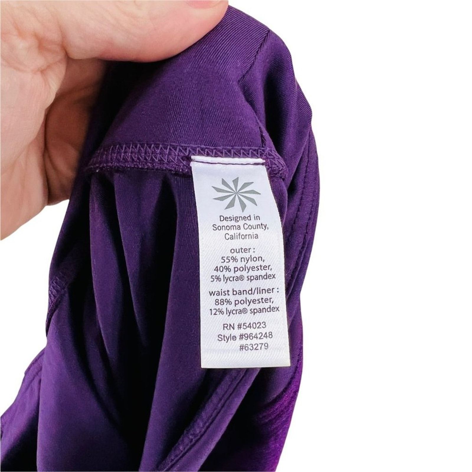 Athleta Athleta Twist It Bubble Purple Skirt Mini Stretchy Athleisur Size 33" - 6 Thumbnail