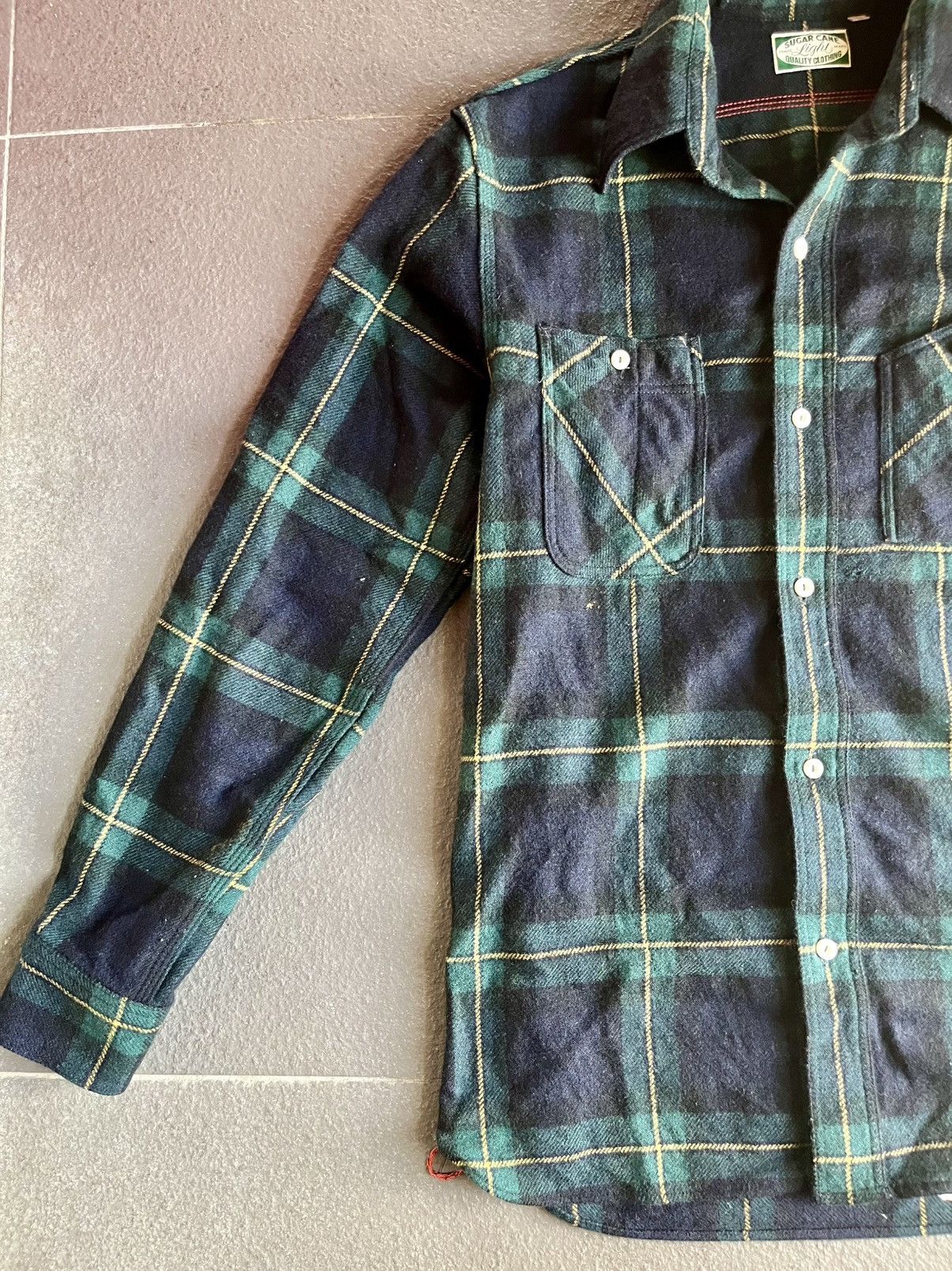 Sugar Cane Sugar Cane Wool Shirt B/D Checkered Flannel Tartan Japanese Size US L / EU 52-54 / 3 - 5 Thumbnail