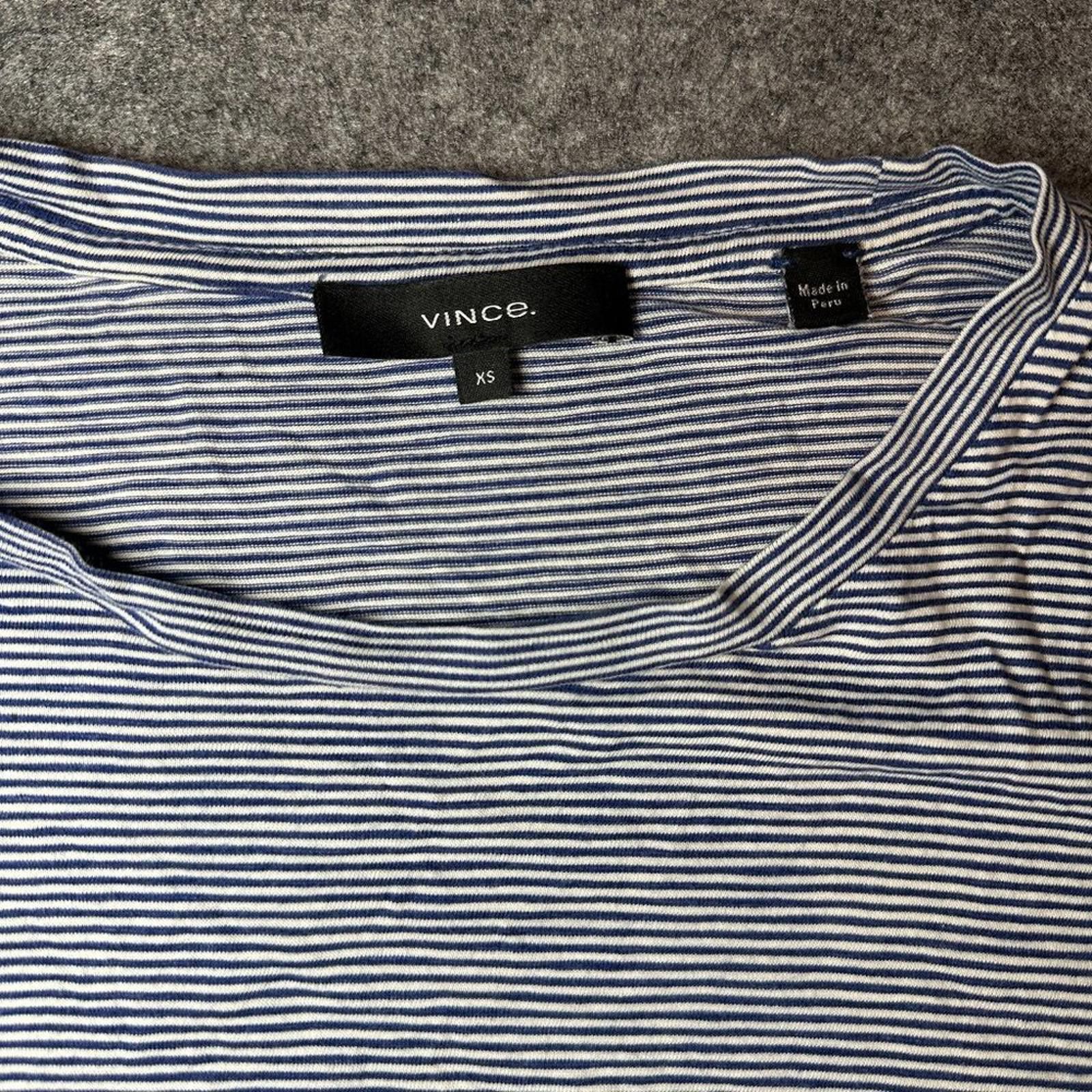 Vince Vince Men’s Striped T-Shirt – Size XS – Soft Cotton Blend Size US XS / EU 42 / 0 - 3 Thumbnail