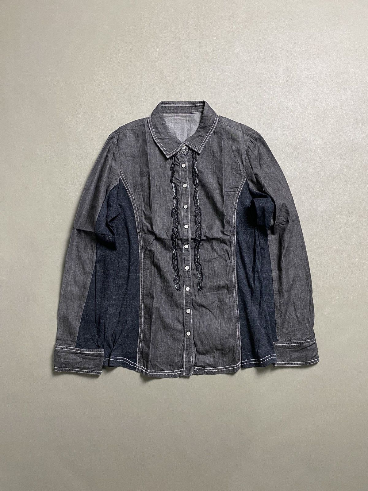 Issey Miyake × Japanese Brand × Yohji Yamamoto Undefined Nuovo Hybrid Button Shirt Size US M / EU 48-50 / 2 - 1 Thumbnail
