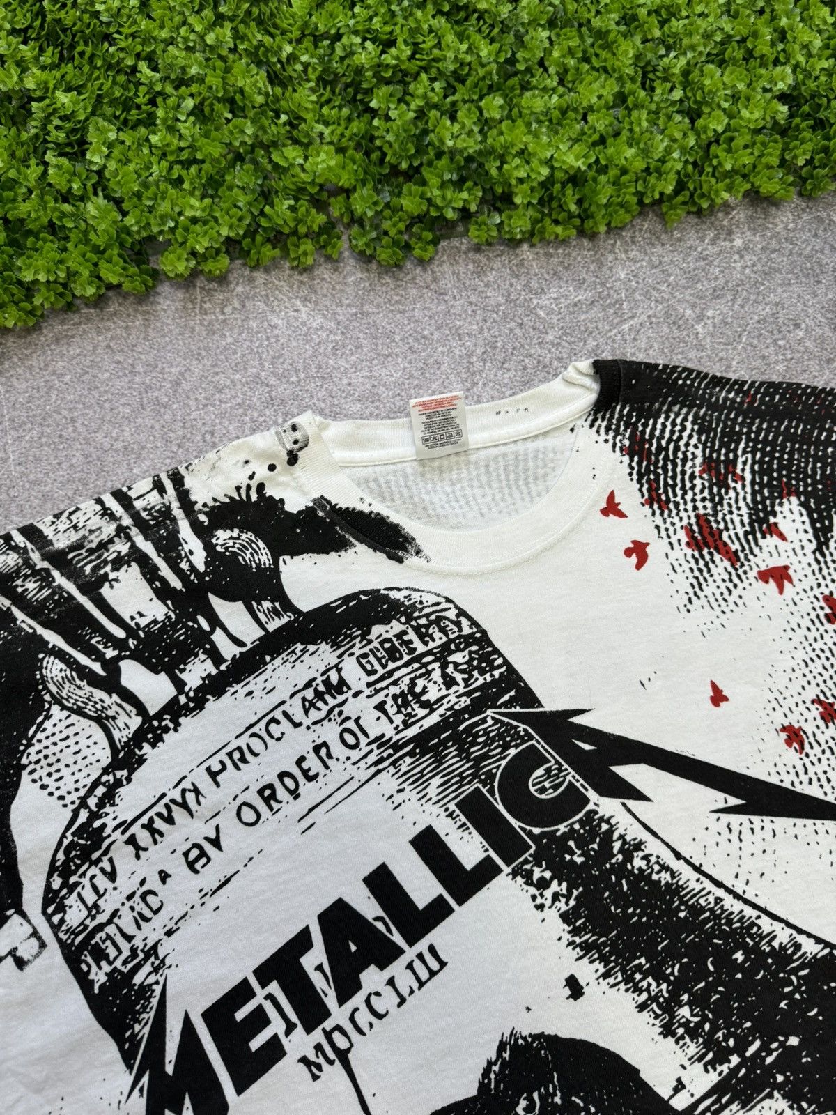 Band Tees × Vintage Metallica Crow Over Print T shirt Graphic Vintage Y2K Size US XXL / EU 58 / 5 - 3 Thumbnail