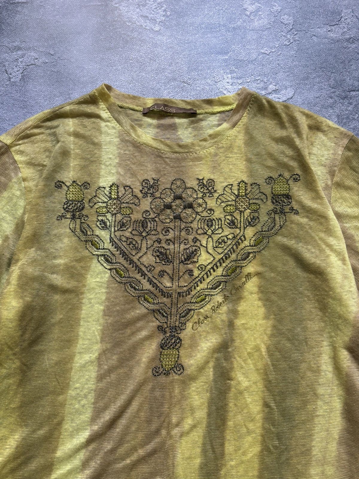 Roberto Cavalli Vintage CLASS Roberto Cavalli Y2K Embroidered Gradient Tee Size XXL / US 16-18 / IT 52-54 - 4 Thumbnail