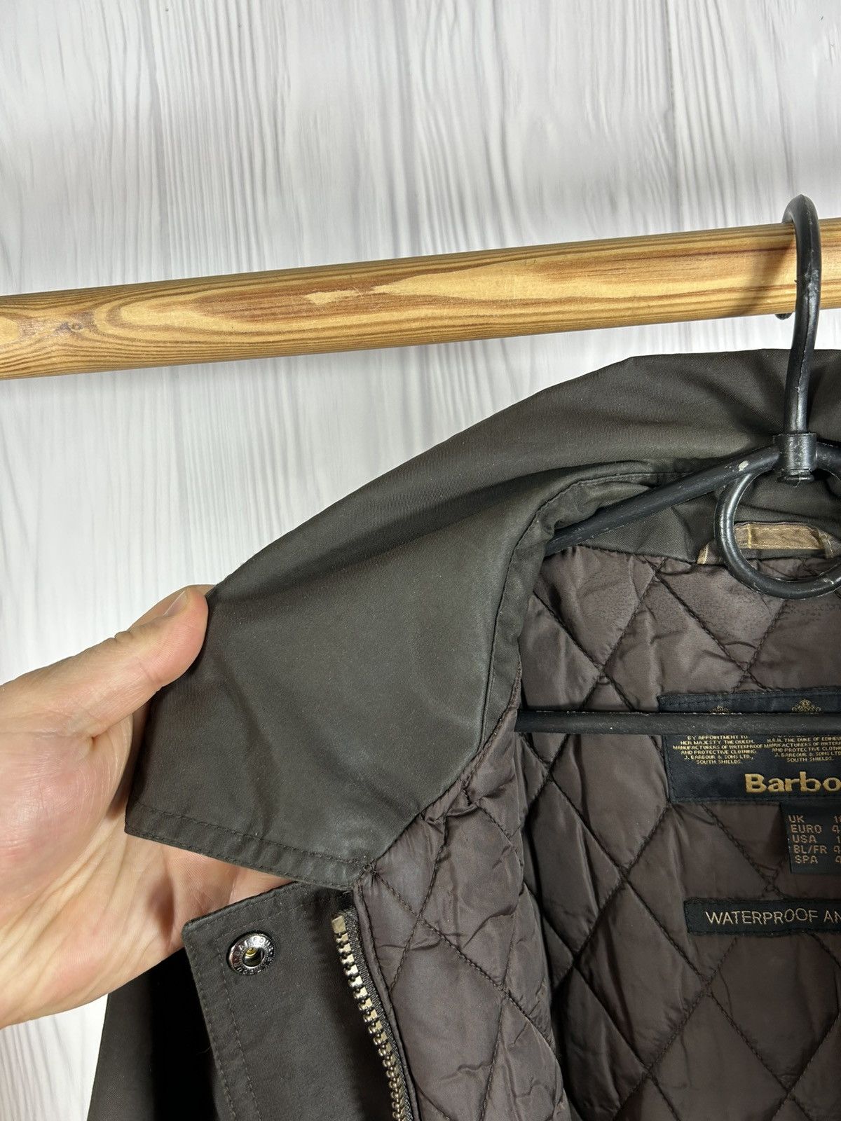 Barbour Barbour Twill Belsay Women’s Brown Waterproof Long Jacket Size XL / US 12-14 / IT 48-50 - 20 Thumbnail