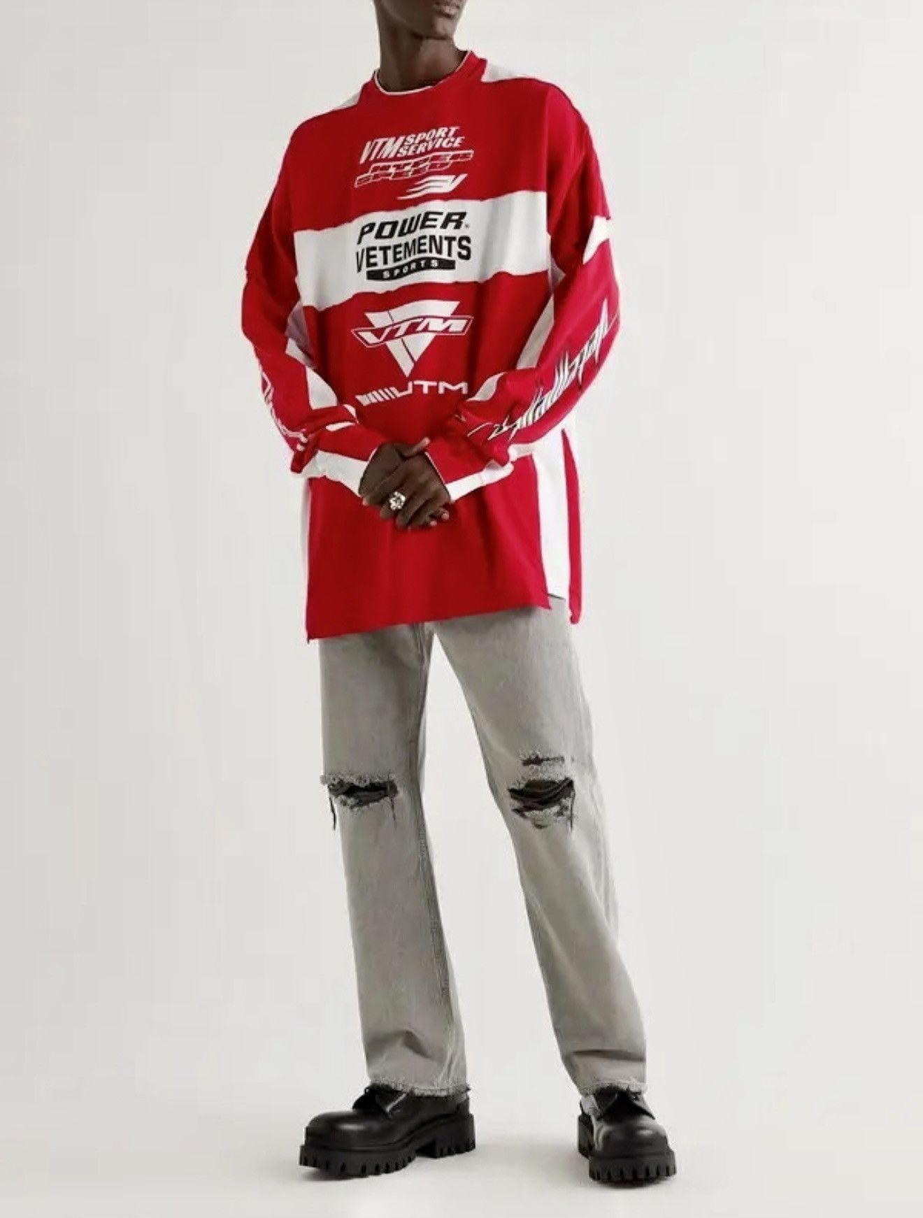 Vetements New Limited Edition Layered Stitched Overlay Long Sleeved T Size US M / EU 48-50 / 2 - 5 Thumbnail