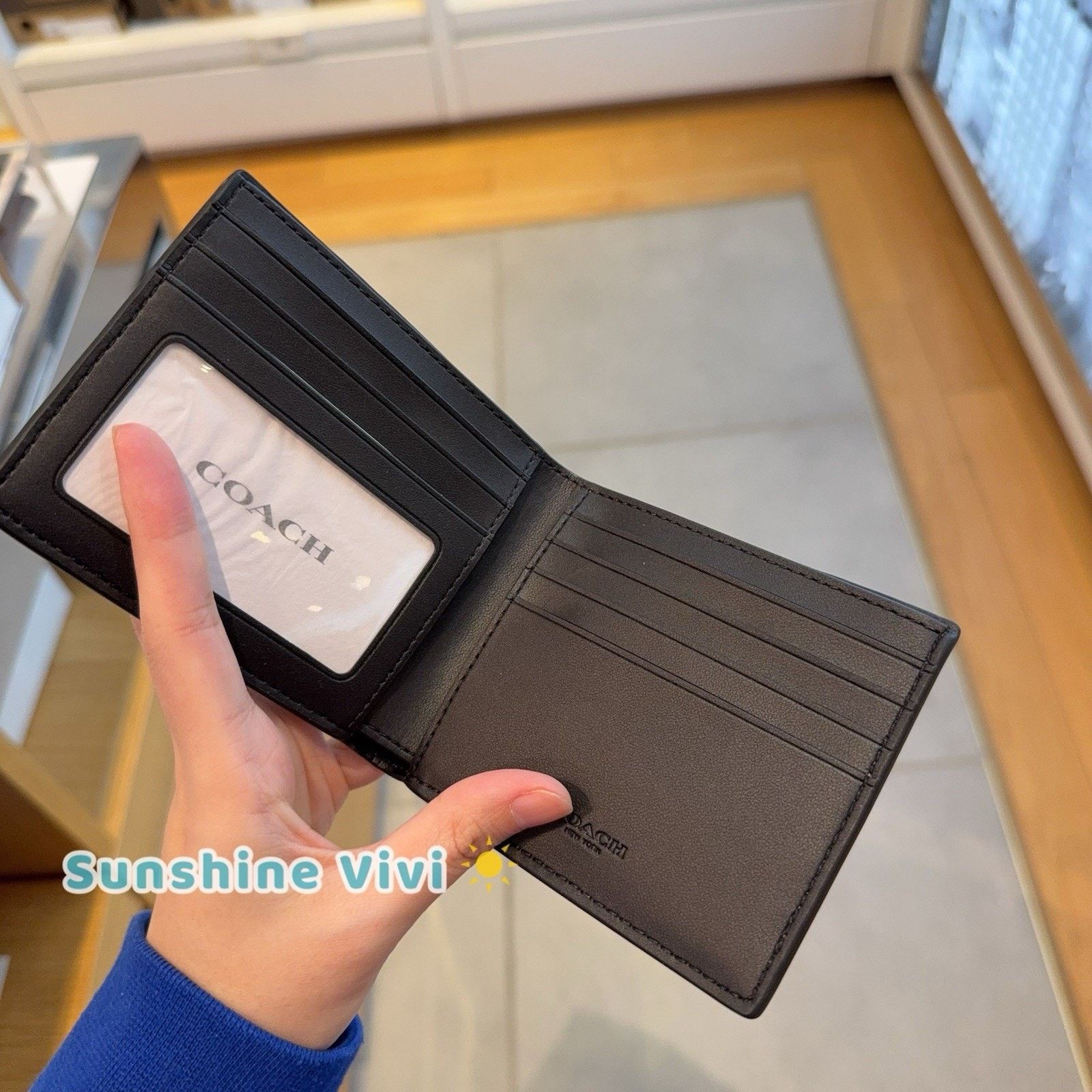 Coach NWT Coach Men Id Billfold Wallet CY394 Charcoal/Black Size ONE SIZE - 5 Thumbnail