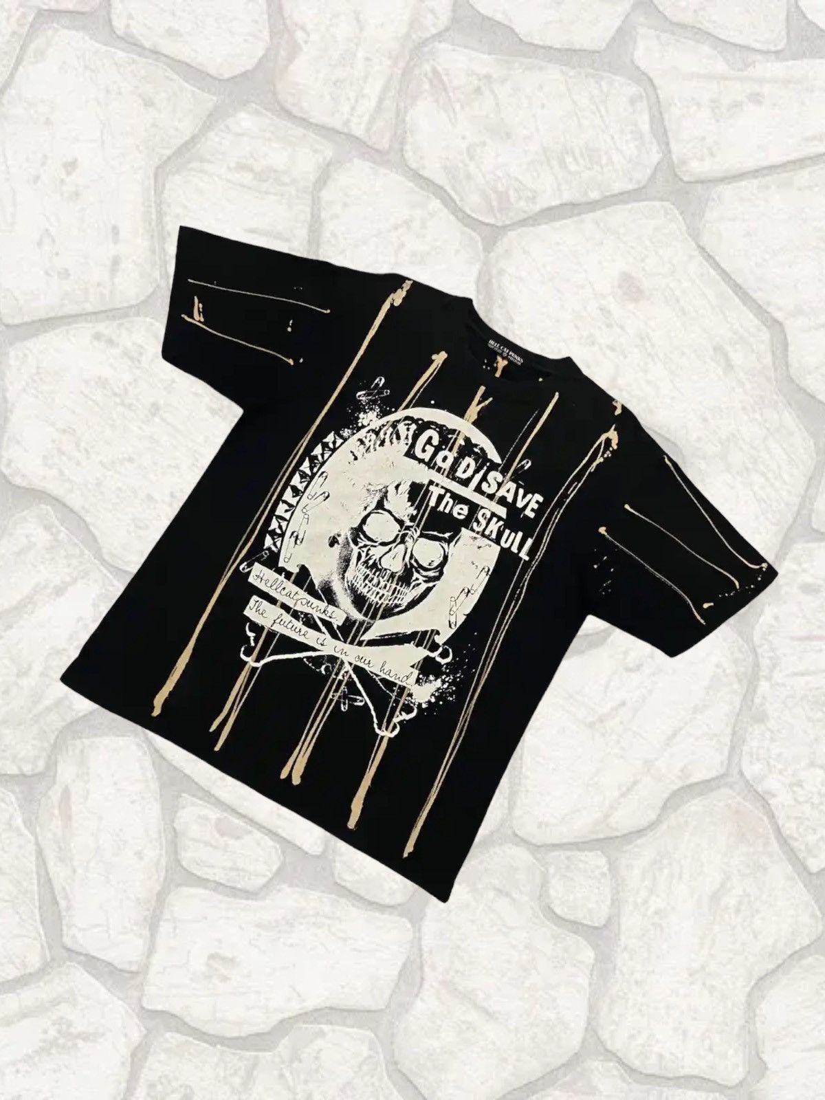 Affliction × If Six Was Nine × Le Grande Bleu (L.G.B.) Vintage Hell Cat Punks God Save The Skull Tee Size US L / EU 52-54 / 3 - 2 Thumbnail