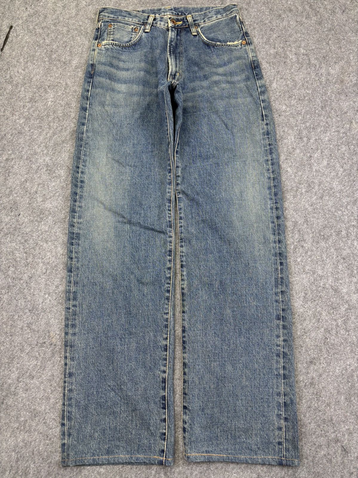 Edwin 💥Wide Rusty Selvedge💥Vtg Edwin 505X Medium Wash Jeans F986 Size US 30 / EU 46 - 16 Thumbnail