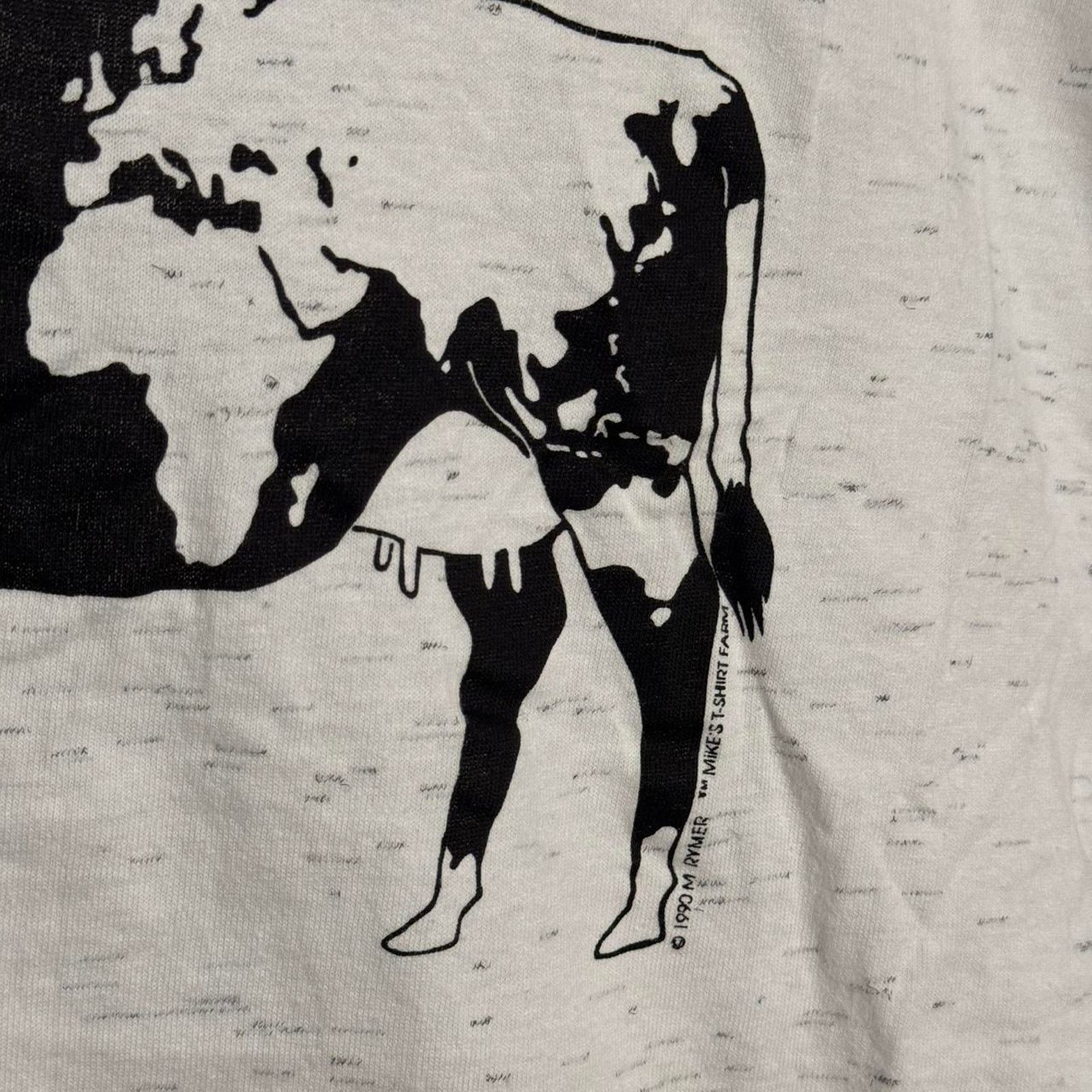 Vintage Vintage 1990 white and black cow shirt XL Size US XL / EU 56 / 4 - 3 Thumbnail
