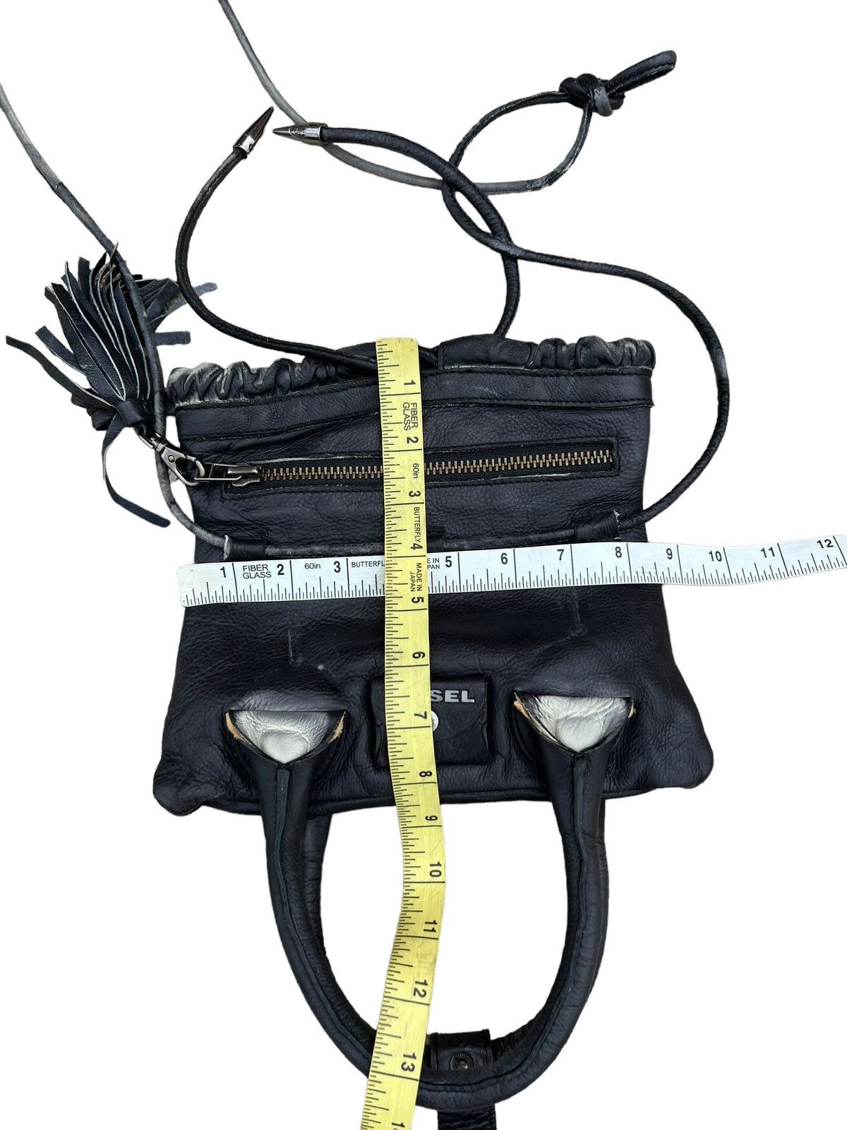 Diesel × Leather RARE Design Diesel Black Leather Mini Bag Size ONE SIZE - 25 Thumbnail