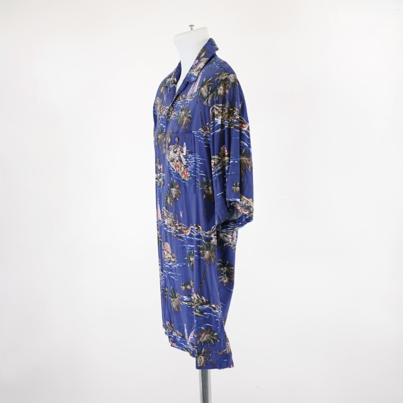 Designer Boca Classics Blue Medium Beach Sailboat Hawaiian Shirt Rayo Size US M / EU 48-50 / 2 - 5 Thumbnail