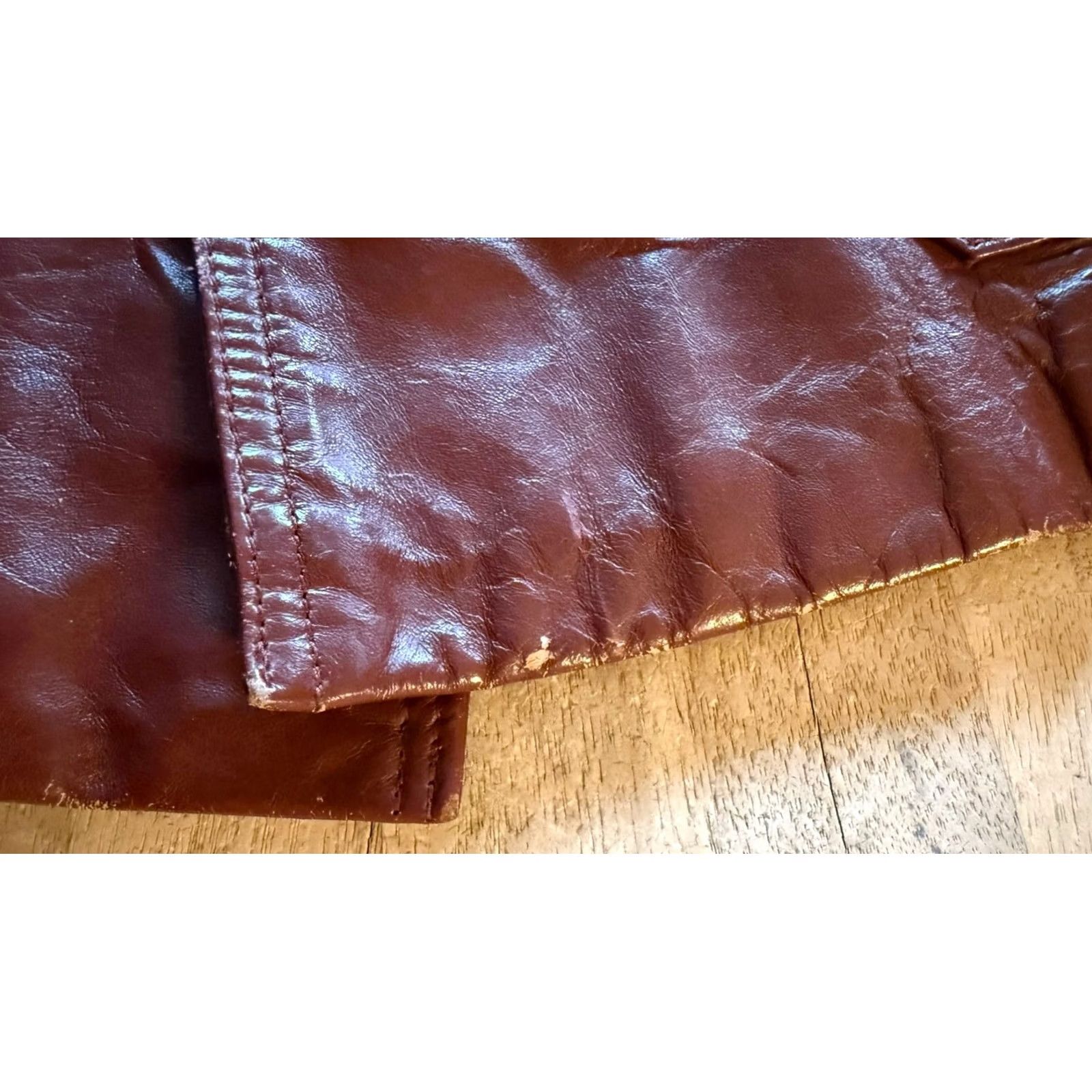 Vintage VINTAGE Berman's Leather Men's Brown Lined Button Front Jacket - 44 Size, Regular, Over Coat Size US S / EU 44-46 / 1 - 5 Thumbnail
