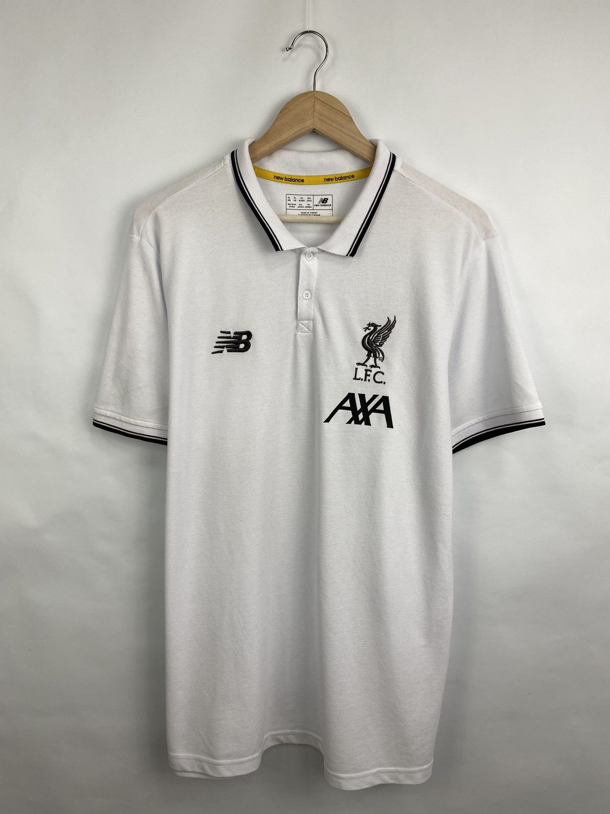 New Balance 🏴󠁧󠁢󠁥󠁮󠁧󠁿 Liverpool New Balance Polo T-Shirt Soccer Jersey Rare Y2K Size US XL / EU 56 / 4 - 3 Thumbnail