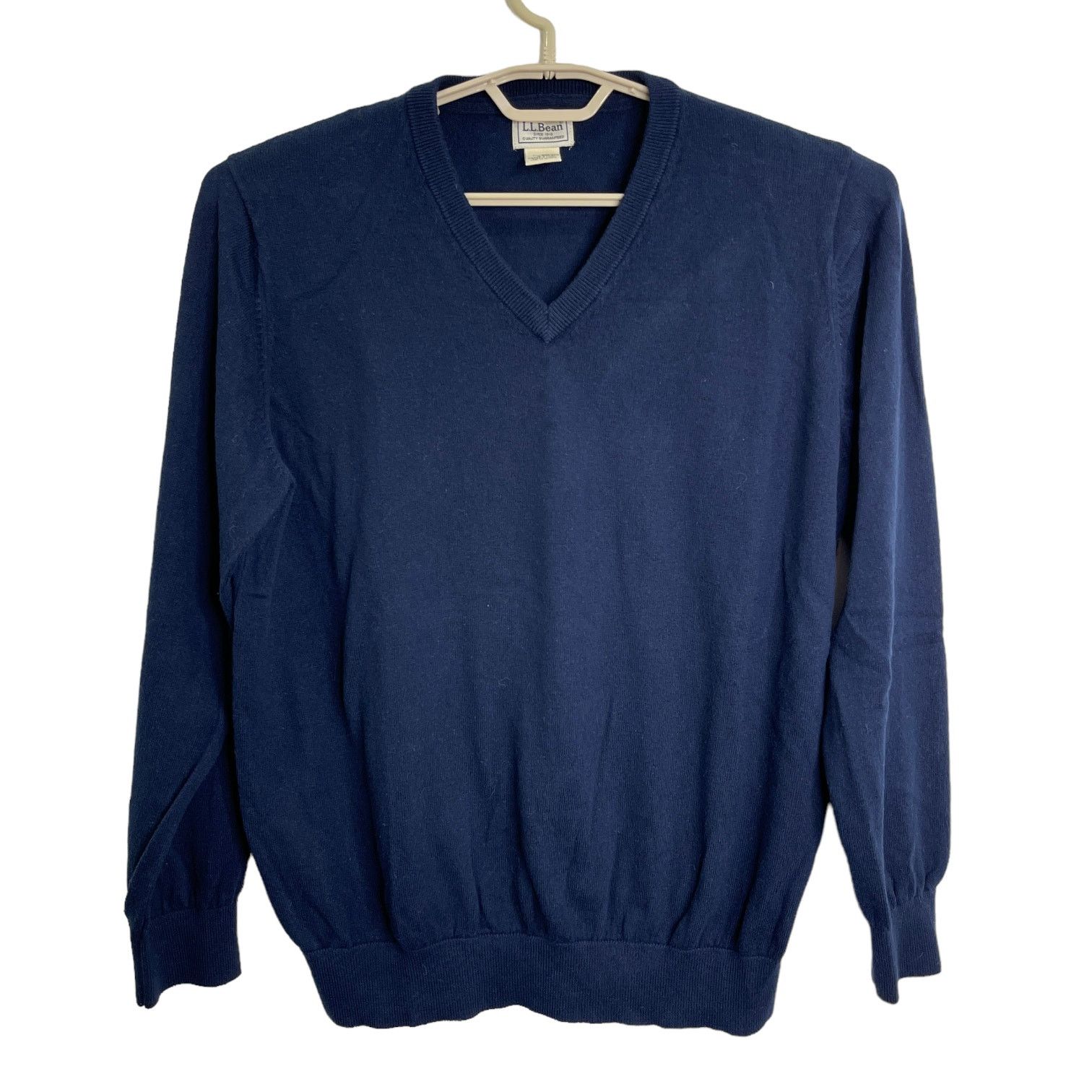 L.L. Bean LL Bean Mens Cotton Cashmere V neck Sweater Navy Size Large Grailed