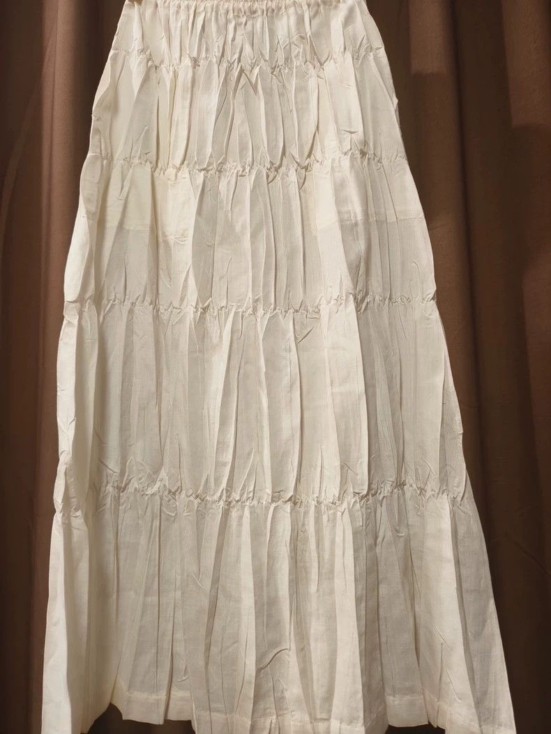 Issey Miyake Issey Miyake size:M Beige vintage mainline half skirt Size 22" - 2 Thumbnail