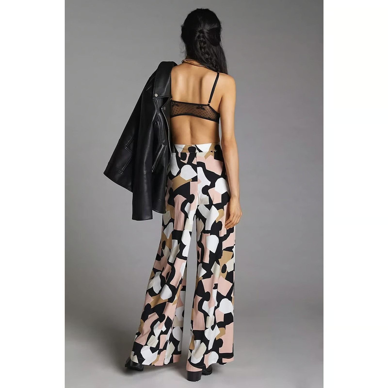 Corey Lynn Calter COREY LYNN CALTER Abstract Wide-Leg Pants Womens Small Size 27" / US 4 / IT 40 - 11 Thumbnail
