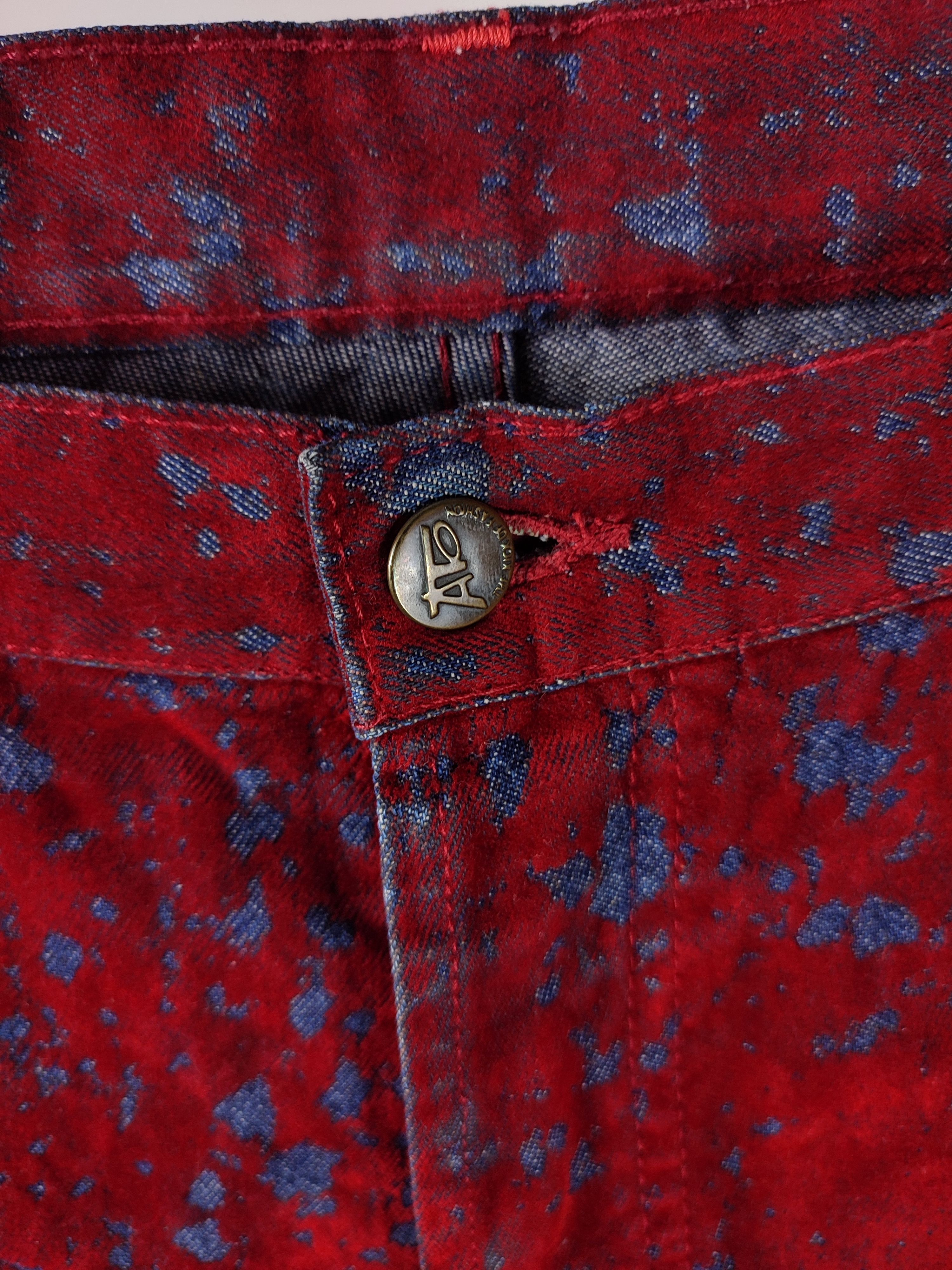 If Six Was Nine ATO The Kick Of Fashion Velour Flared Vampire Jeans Size US 33 - 14 Thumbnail