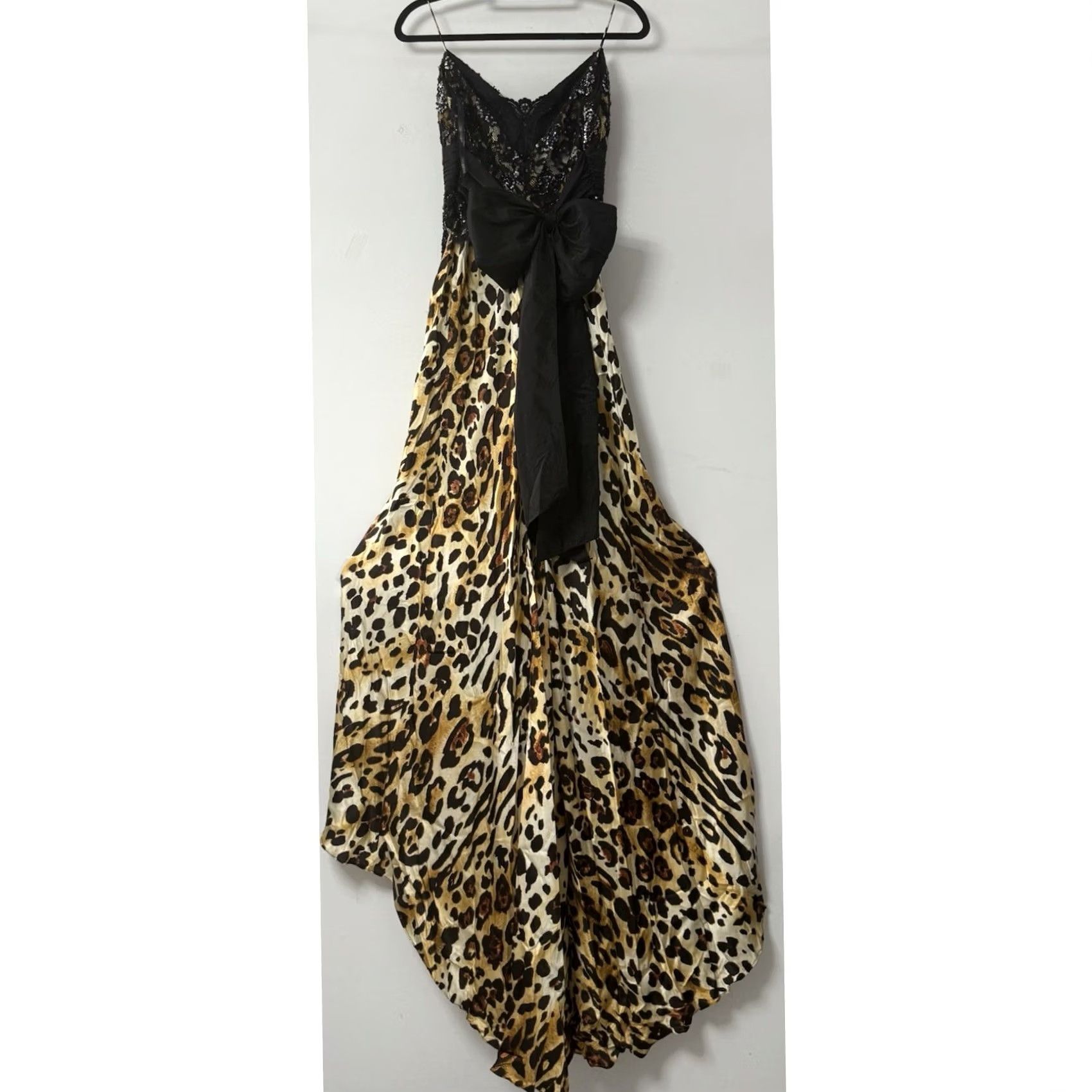 Vintage SHERRI HILL Silk Leopard Print Dress Animal Print Sleeveless Size 14 Size XL / US 12-14 / IT 48-50 - 5 Thumbnail