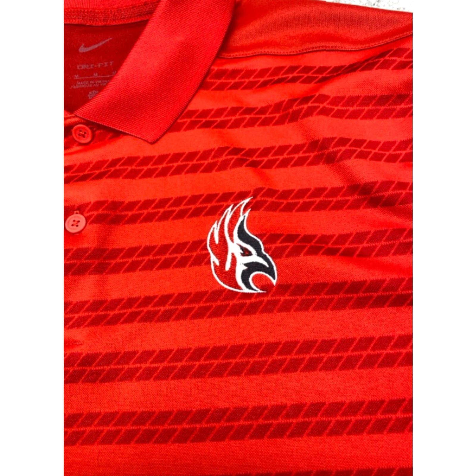 Nike Nike Polo Shirt Mens M Red Striped Dri-Fit Performance Logo Golf Shirt Size US M / EU 48-50 / 2 - 4 Thumbnail