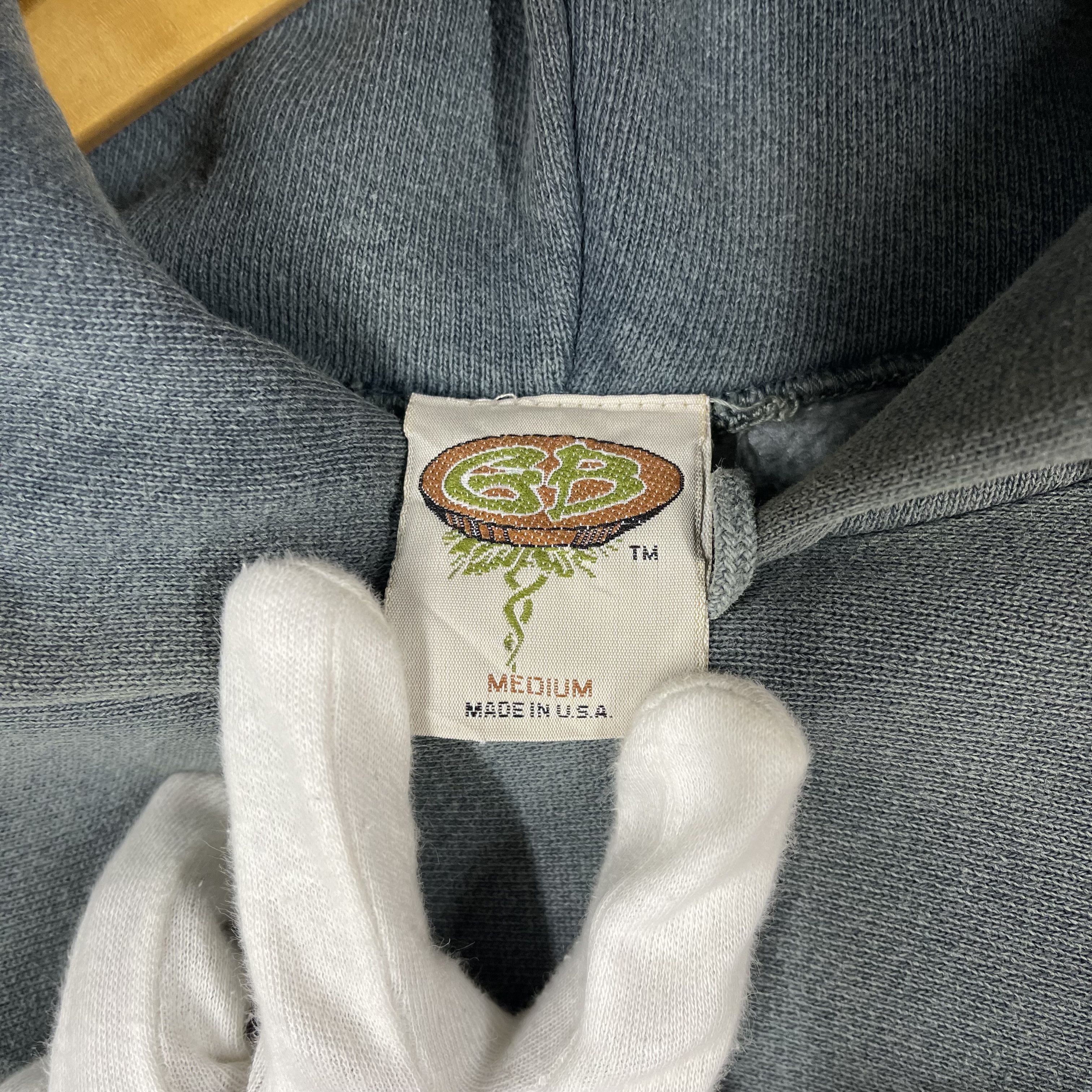 Vintage 90s Vintage ARMY by GB Hoodie Pullover #1563/01 Size US M / EU 48-50 / 2 - 6 Thumbnail