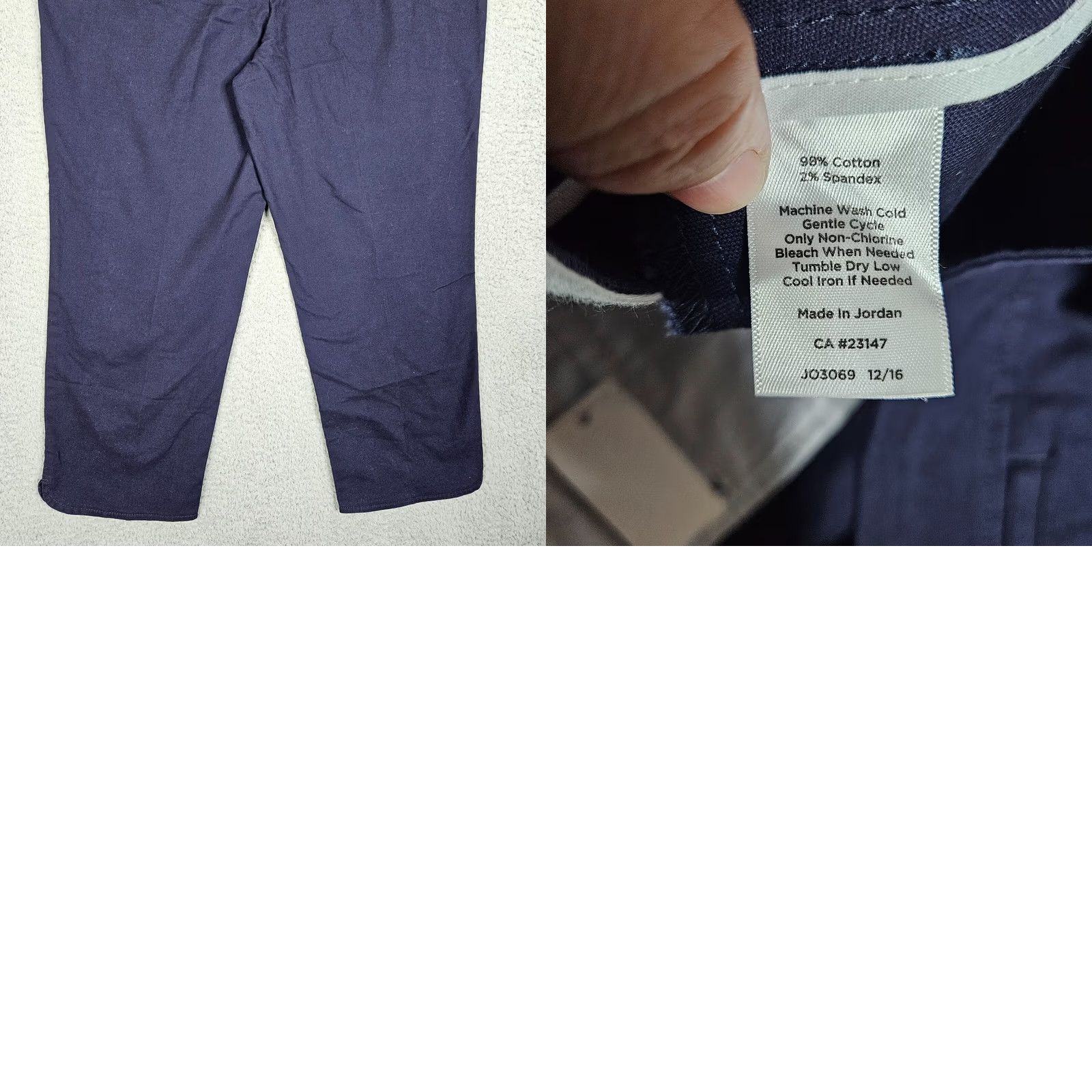 Talbots Talbots Women’s Dark Navy Blue Cropped Casual Pant Size 12P New Pants Petite Blue Cropped Casual 12P Womens Size 34" / US 12 / IT 48 - 8 Thumbnail