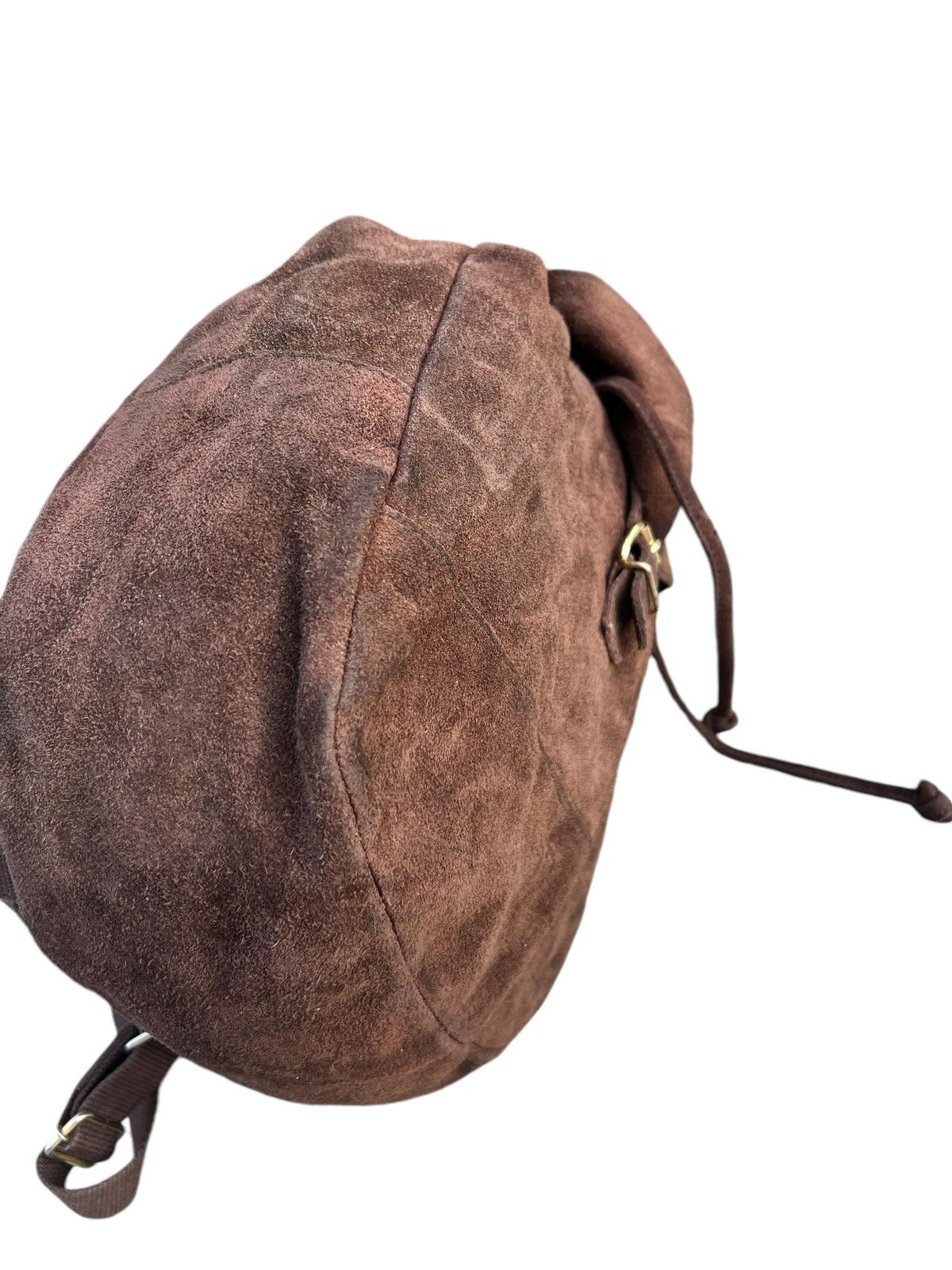 Leather Vintage 90s VIA DEMIZON Japan Suede Leather Backpack Bag Size ONE SIZE - 16 Thumbnail