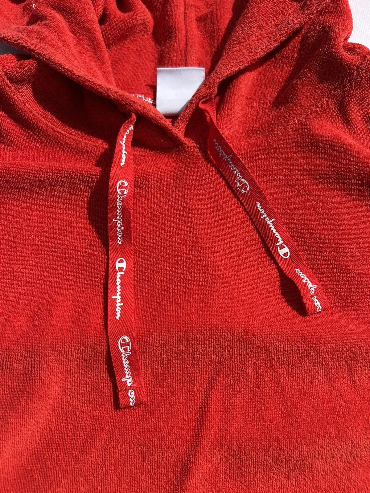 Champion Champion Women Flannel Red Hoodie Logo Tape Sleeves Size XXL Size XXL / US 16-18 / IT 52-54 - 7 Thumbnail