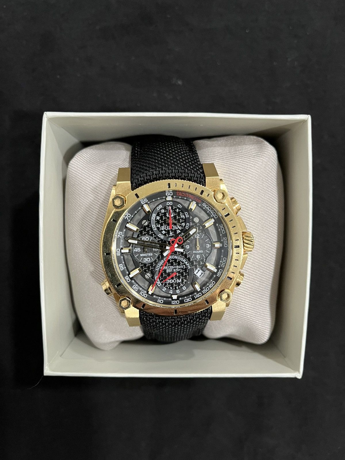 Bulova Men's 97B178 Precisionist Chronograph Black Watch