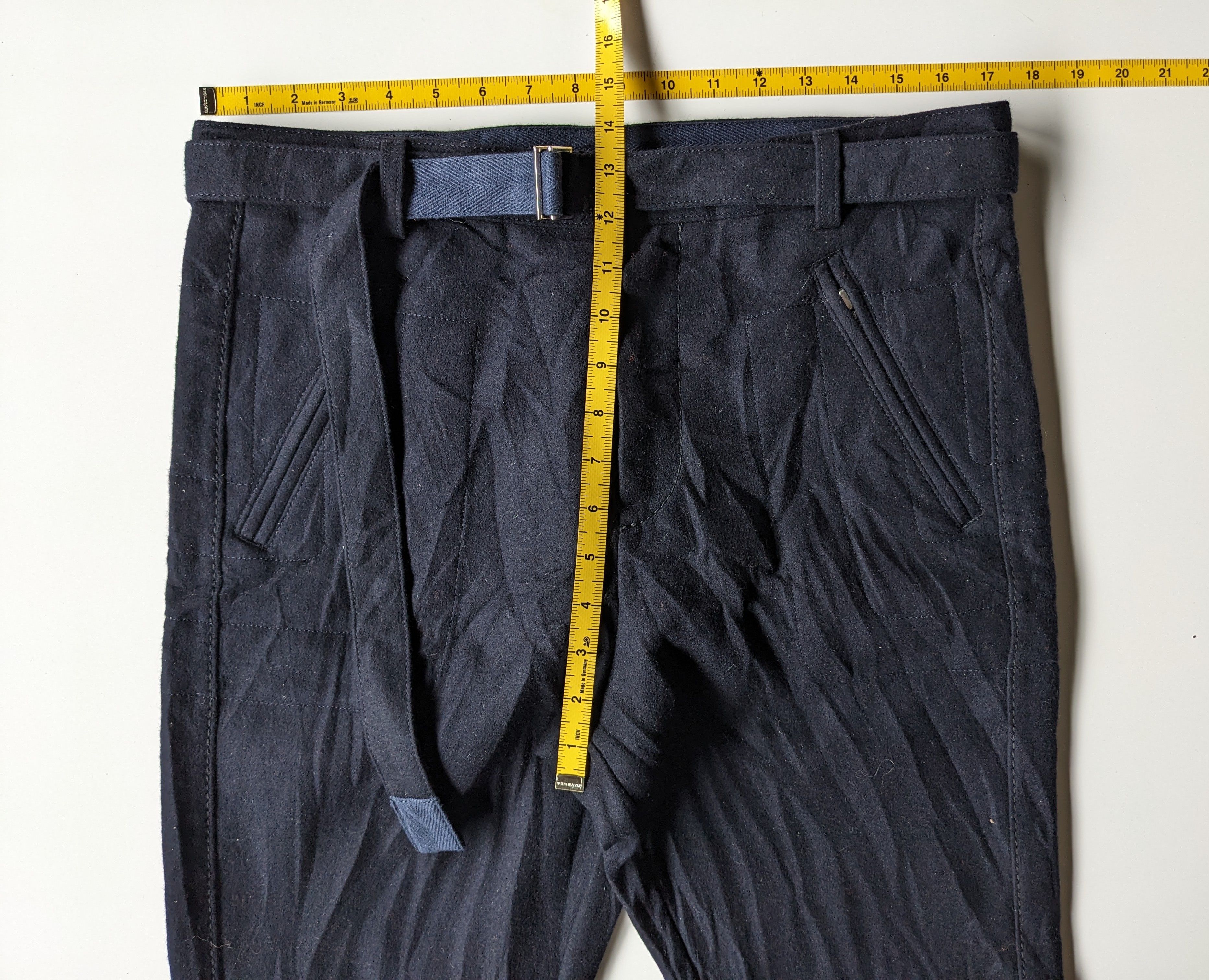 Sacai Runaway Sacai AW20 Wool Melton Pants Size US 35 - 8 Thumbnail