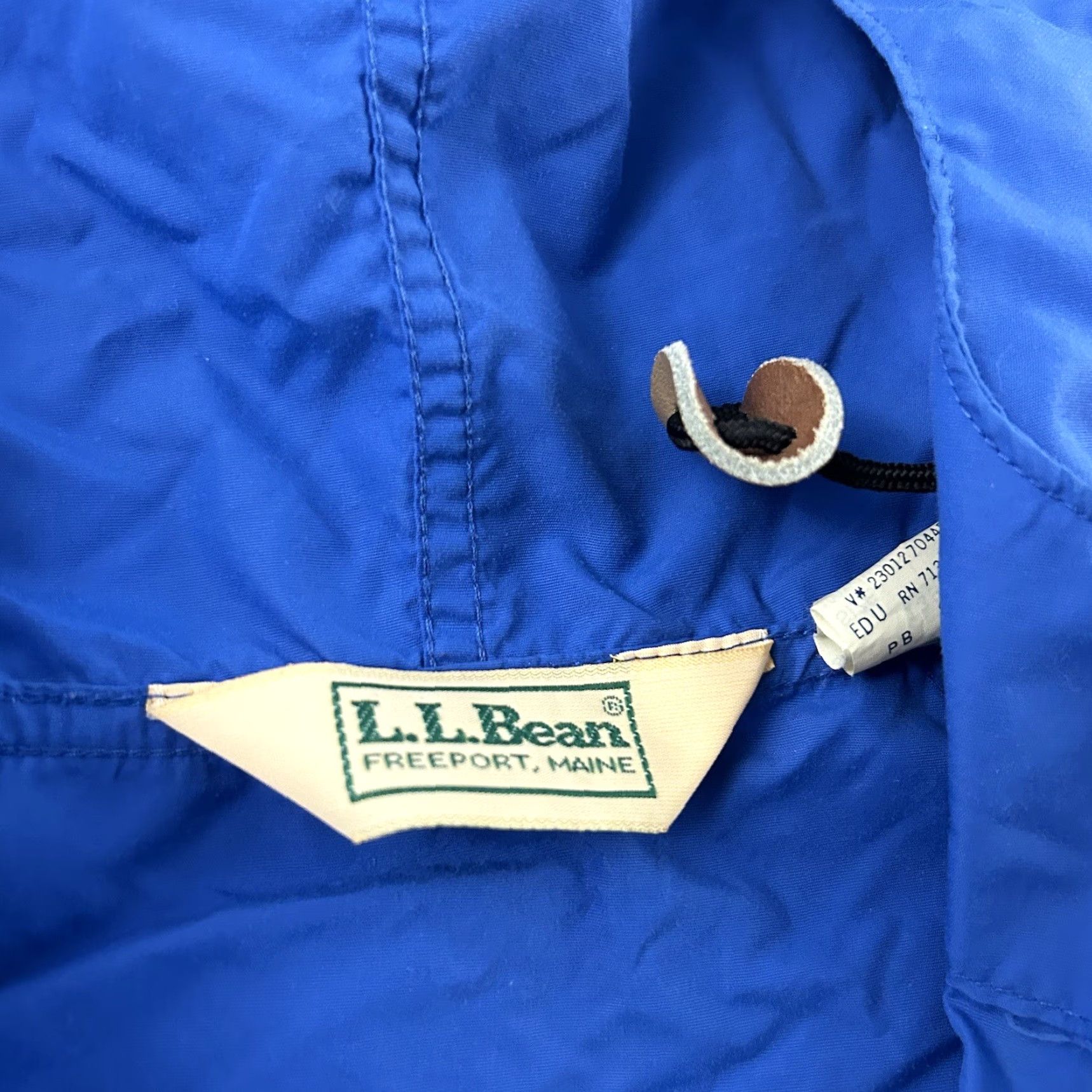 Vintage VINTAGE L.L. Bean Anorak Jacket 1/4 Zip Nylon Windbreaker Rain Blue Large Mens Shirt Size US L / EU 52-54 / 3 - 2 Thumbnail