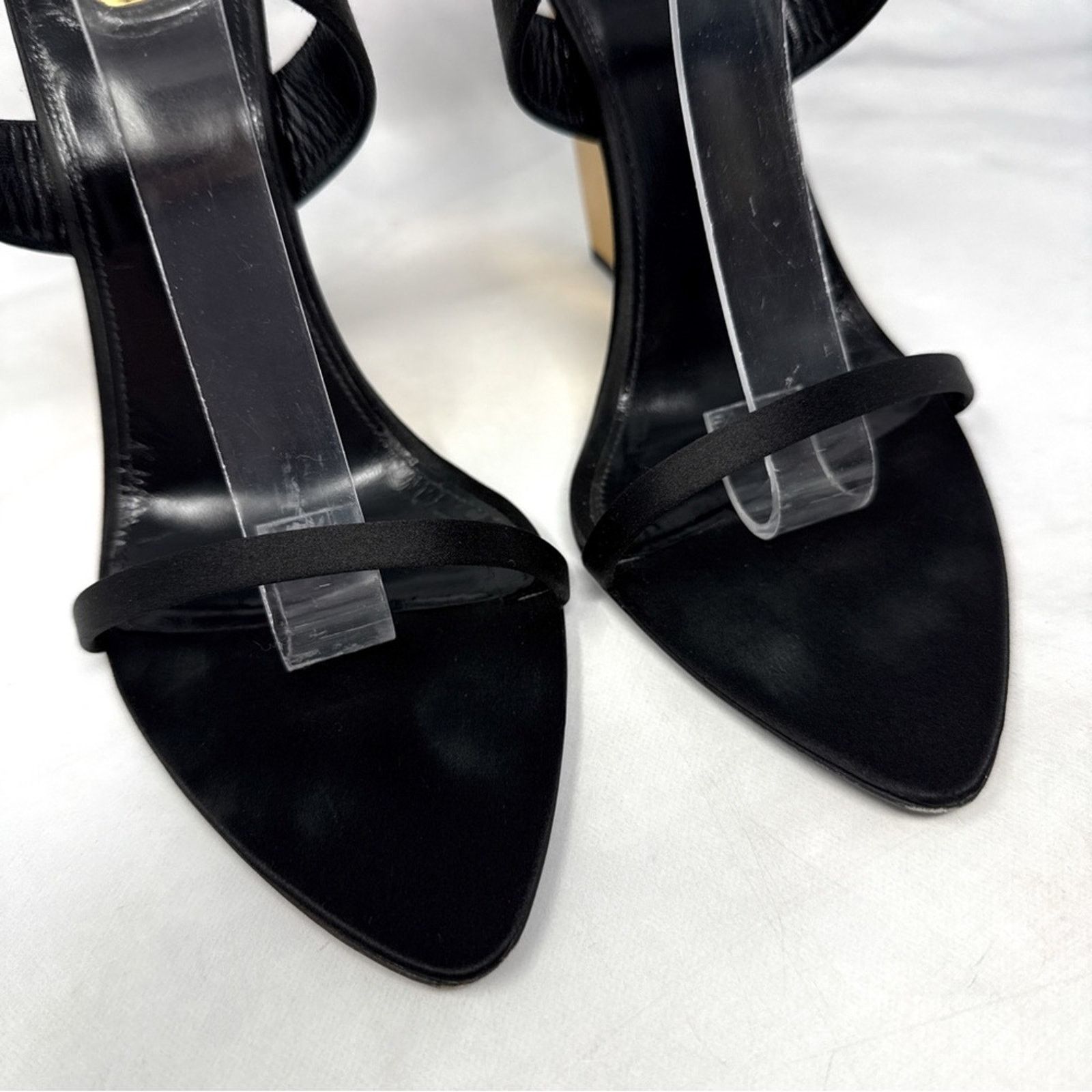Saint Laurent Paris Saint Laurent Salome 110 Silk Leather Wedge Sandal Heel 38.5 Size US 8.5 / IT 38.5 - 6 Thumbnail