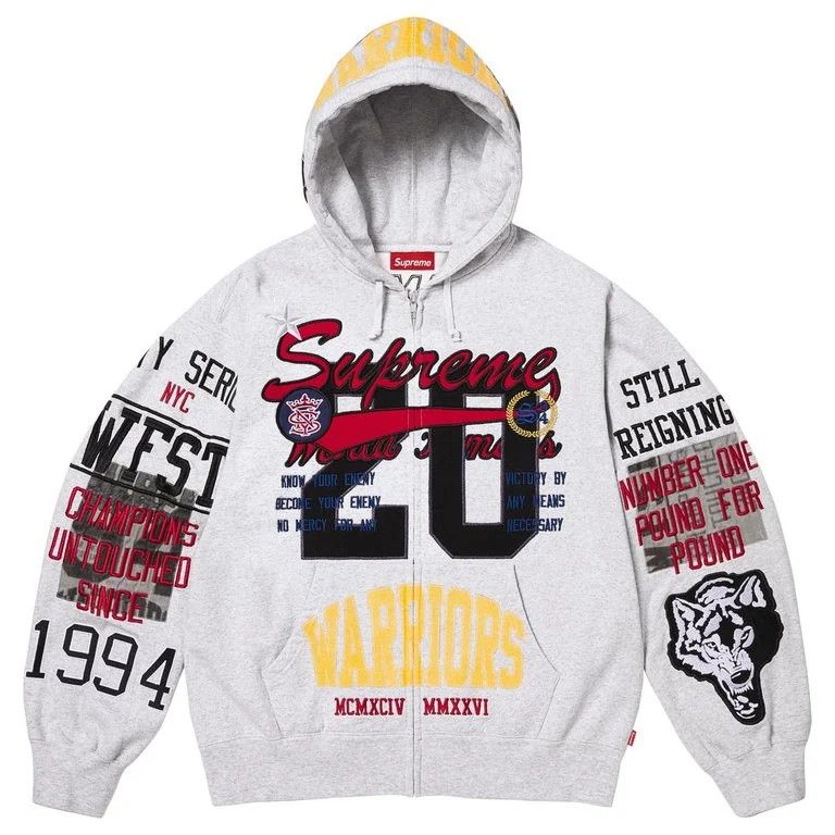 Supreme IDGAF Zip Up Hooded Sweatshirt | Grailed