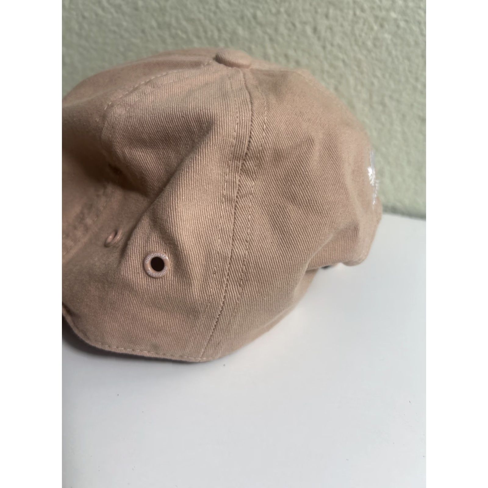 Adidas Adidas Originals Women's Pearl Pink Relaxed Mini Logo Adjustable Baseball Cap | Pink Knit Cotton Adjustable Adults Womens Cap Size ONE SIZE - 7 Thumbnail