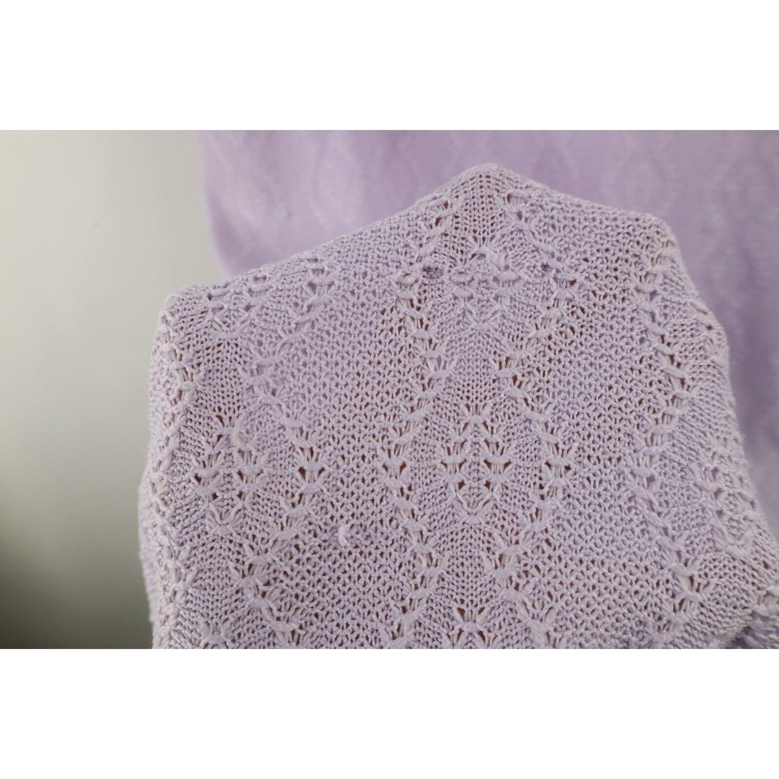 Vintage Vintage 70s Geometric Sheer Crochet Lace Knit Dress Size XXL / US 16-18 / IT 52-54 - 10 Thumbnail