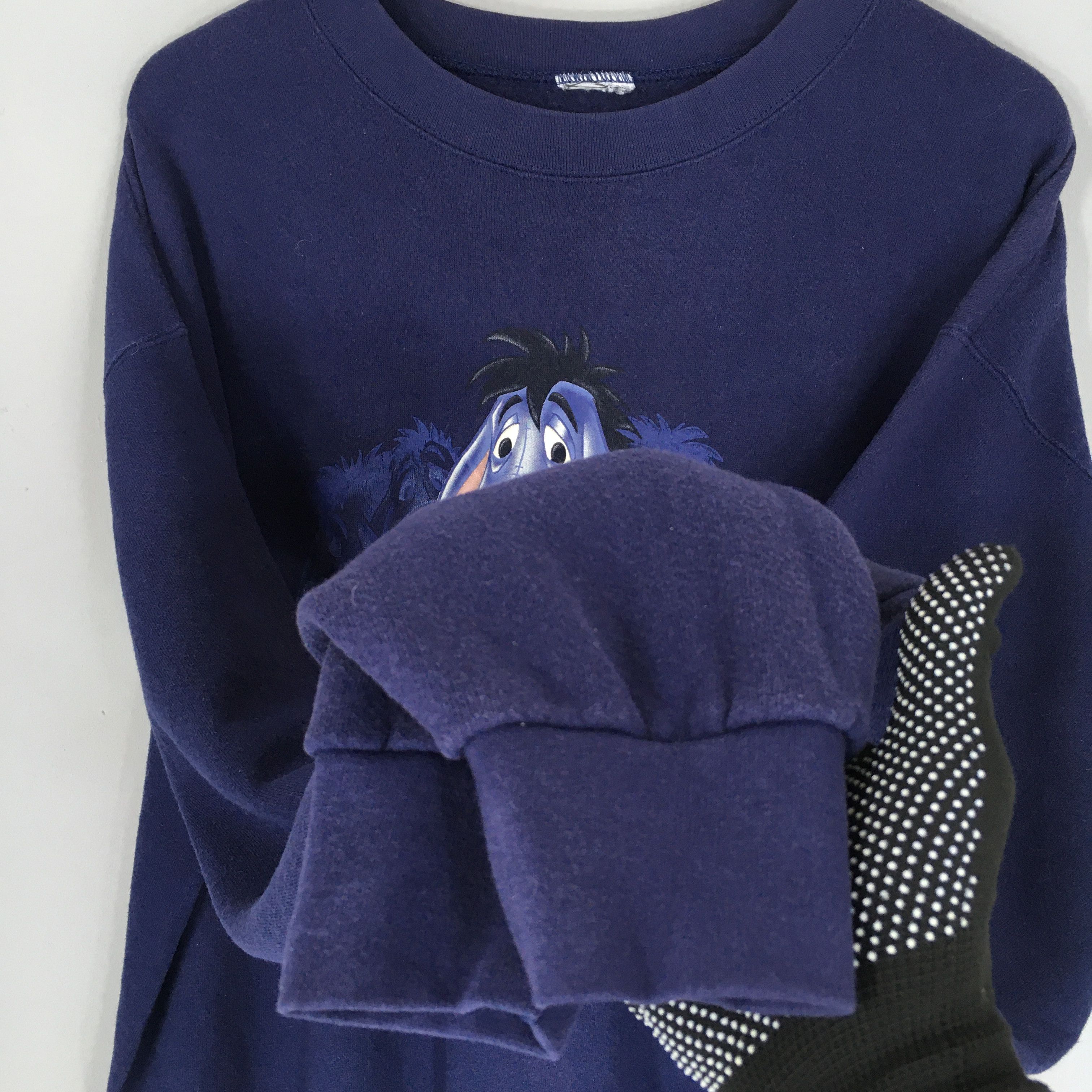 Disney × Vintage Vintage 90s Disney Eeyore Character Purple Sweatshirt XLarge Size US XL / EU 56 / 4 - 4 Thumbnail