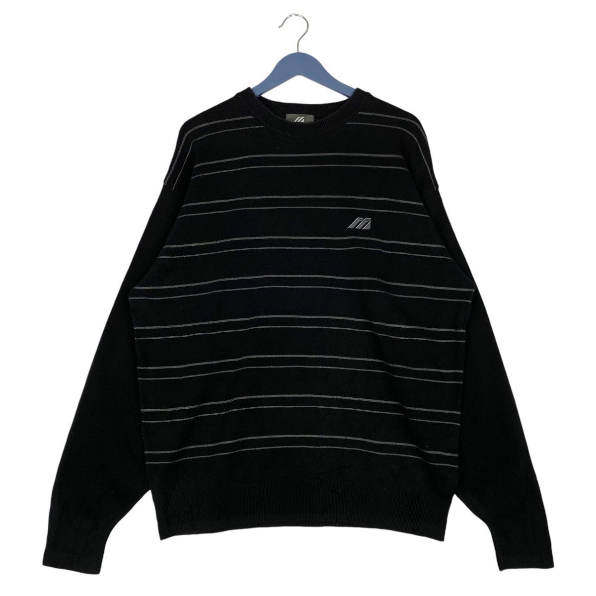 Mizuno × Vintage Vintage Mizuno Crewneck Sweatshirt Black Pullover Size US XL / EU 56 / 4 - 1 Thumbnail