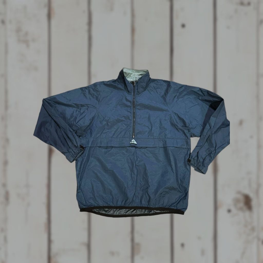 VINTAGE Nike ACG Outer Layer 3 Windbreaker Jacket All Weather Men’s XL Blue Nylon Zip Windbreaker Embroidered Logo 1/2 Zip Regular Fit Jacket Men EUC