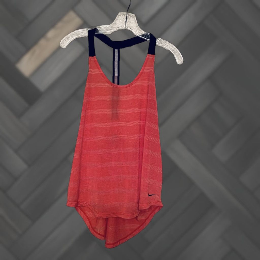 Nike Nike Dri-Fit Tank Striped Elevate Coral 696 726417 Medium Women Shirts & Tops Size ONE SIZE - 1 Thumbnail