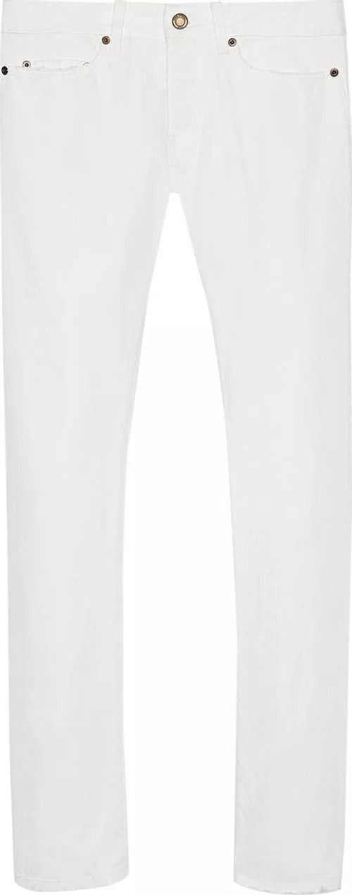 Saint Laurent Paris o1bcso1str1024 Slim Fit Jeans in White Size US 32 / EU 48 - 2 Thumbnail