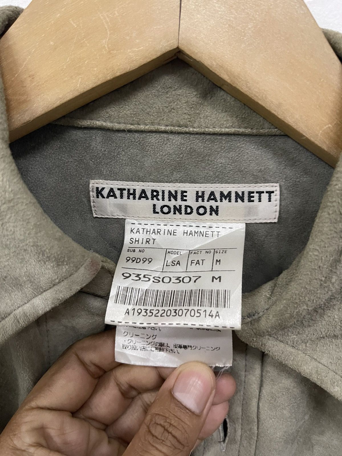 Japanese Brand × Katharine Hamnett London × Vintage GoatSkin Button Shirt Size US S / EU 44-46 / 1 - 6 Thumbnail