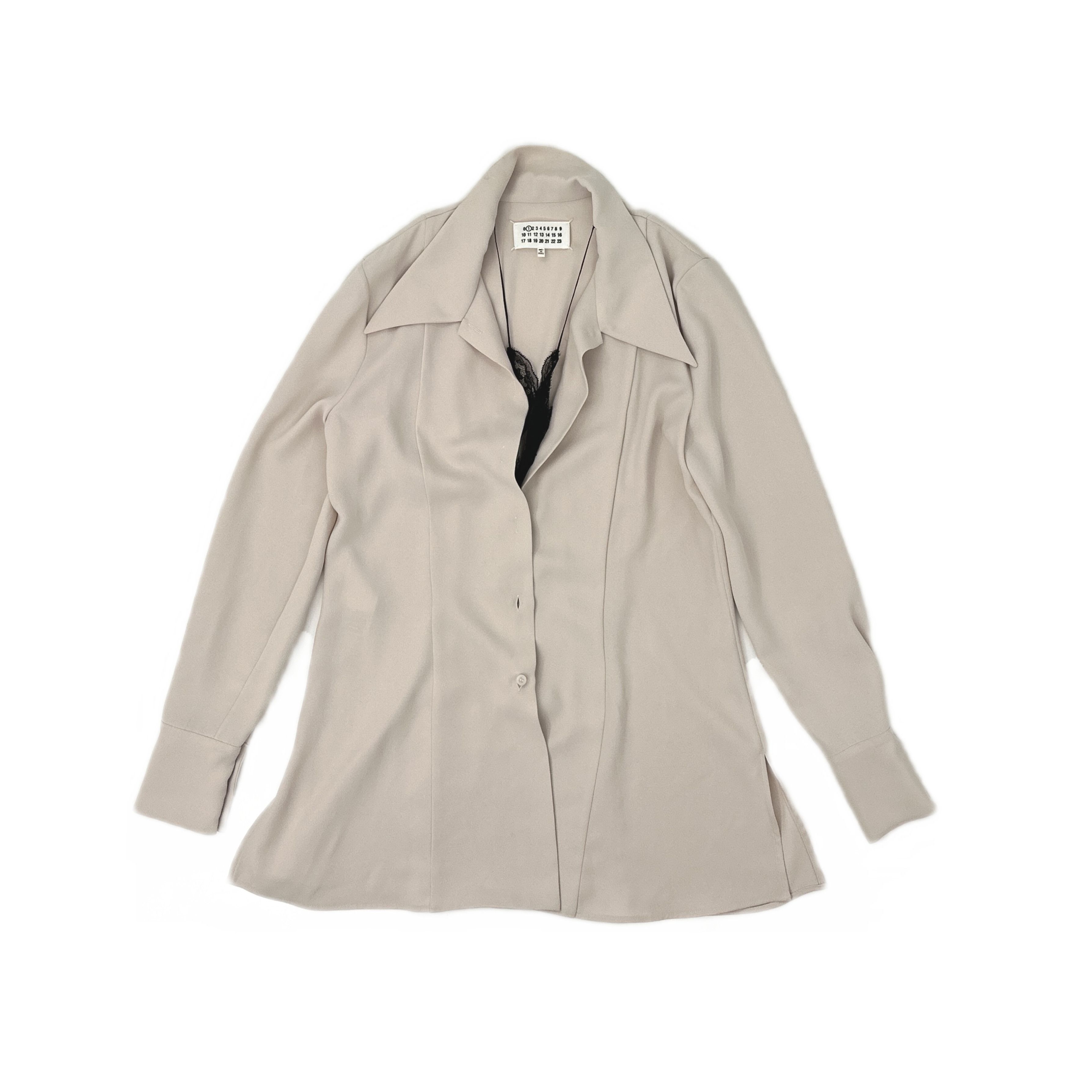 Maison Margiela Maison Margiela Beige Lace Detail Button Up Size 40 Size S / US 4 / IT 40 - 1 Thumbnail