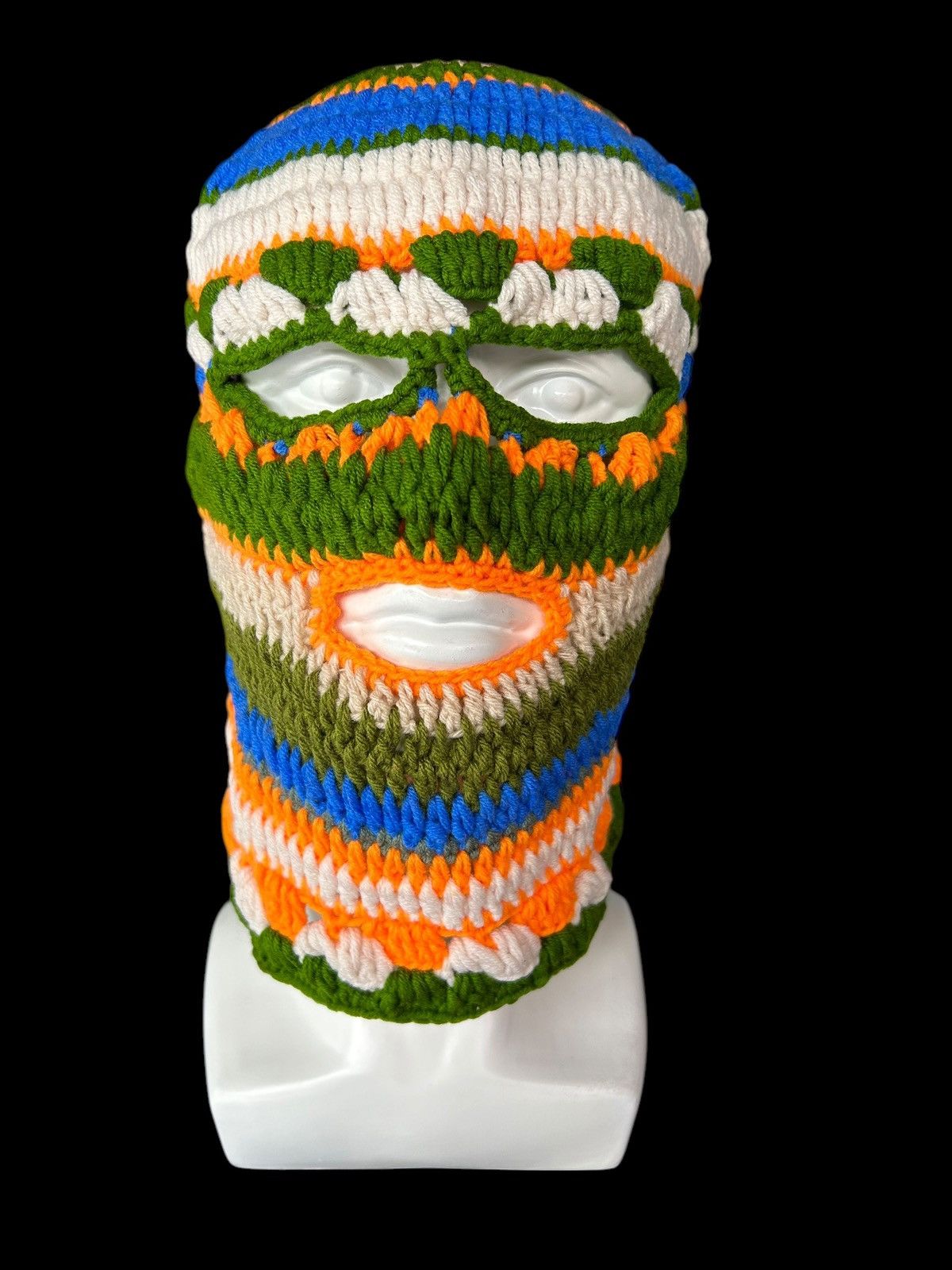 Japanese Brand × Kapital × Vintage Very Rare Crochet Knitted Handmade Balaclava Masked ☠️☠️ Size ONE SIZE - 3 Thumbnail