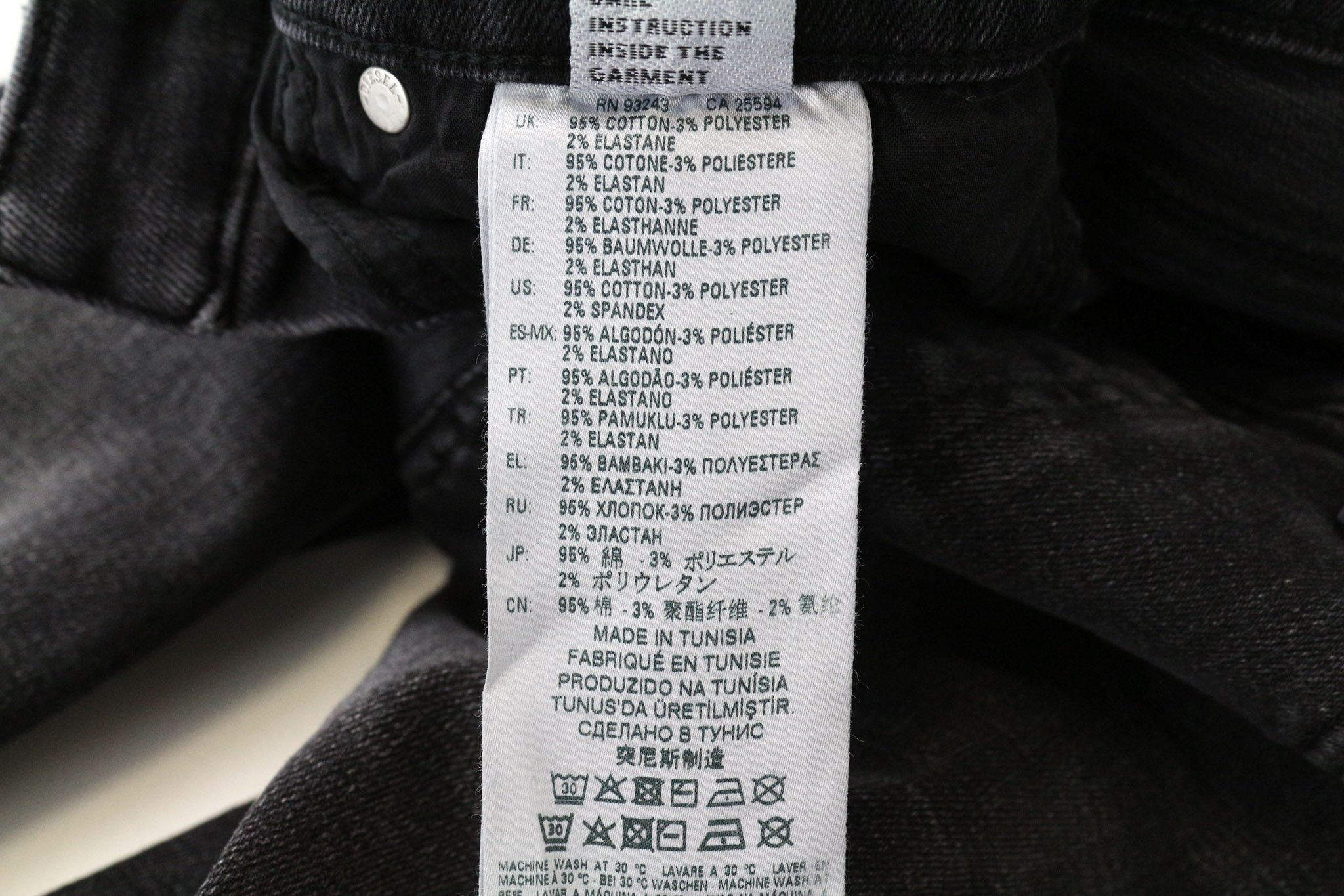 Diesel BABHILA 081AH W26/L32 Grey Buttoned Jeans 71714 Size 26" / US 2 / IT 38 - 8 Thumbnail
