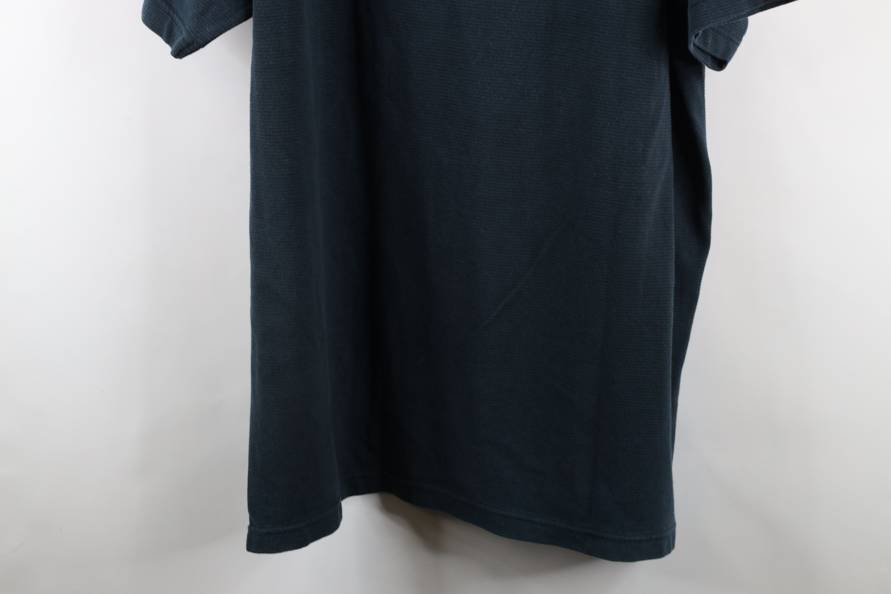 Vintage Vintage 90s Streetwear Baggy Fit Ribbed Knit Polo Black Size US L / EU 52-54 / 3 - 9 Thumbnail