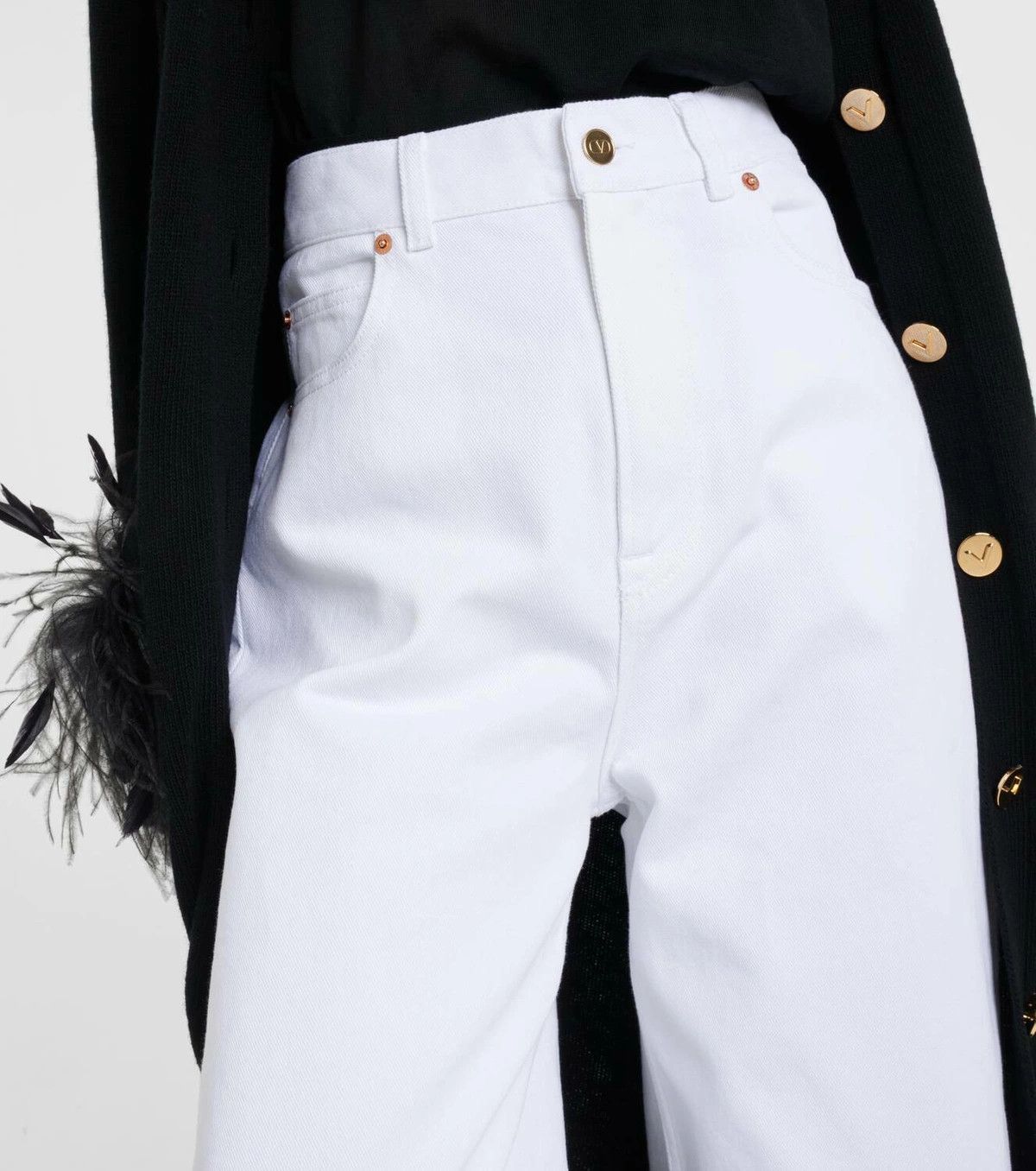Valentino o1y0326 Denim Pant in White Size 29" - 2 Thumbnail