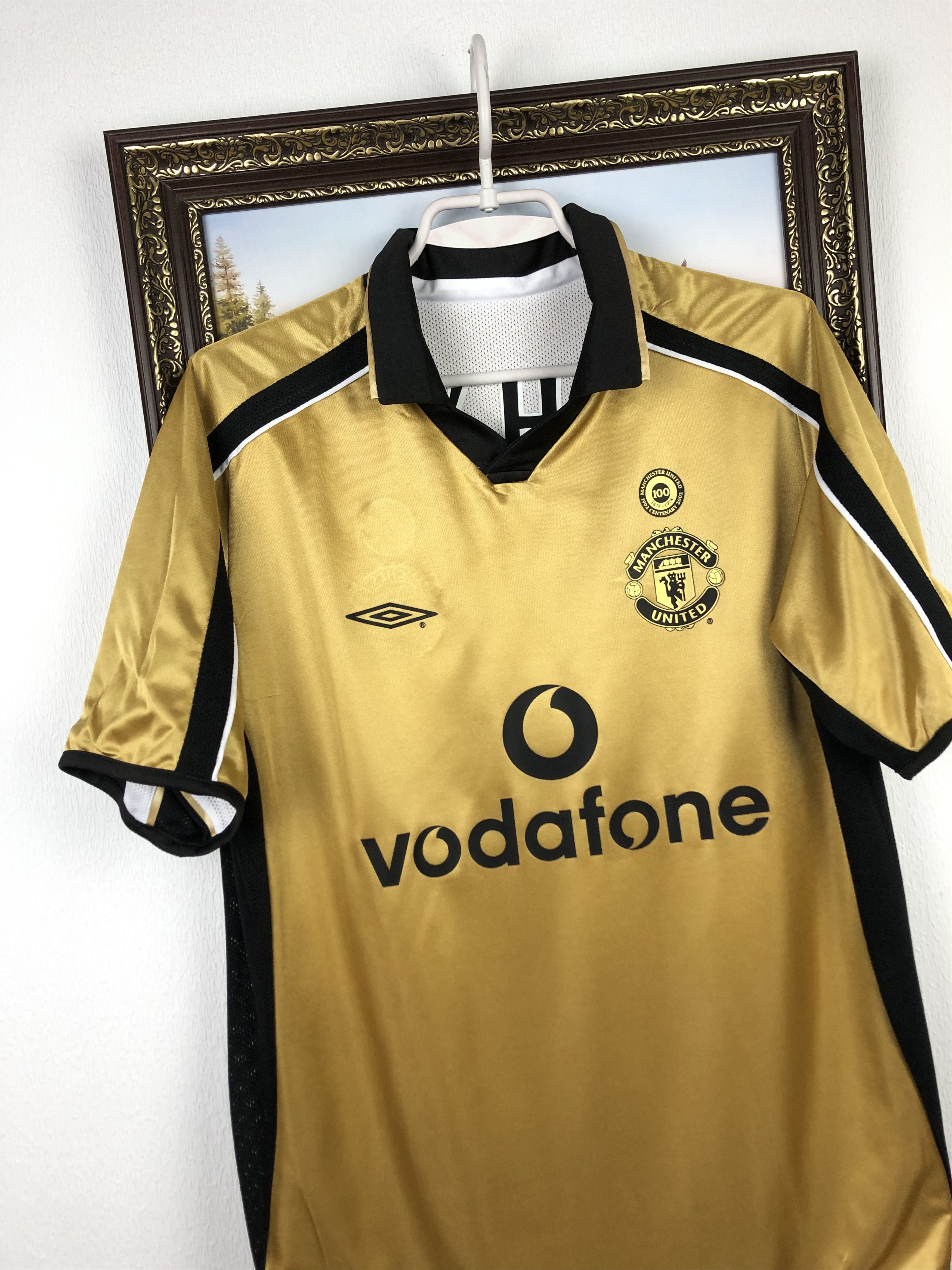 Umbro Manchester United football shirt Soccer #7 Beckham Jersey Size US L / EU 52-54 / 3 - 11 Thumbnail