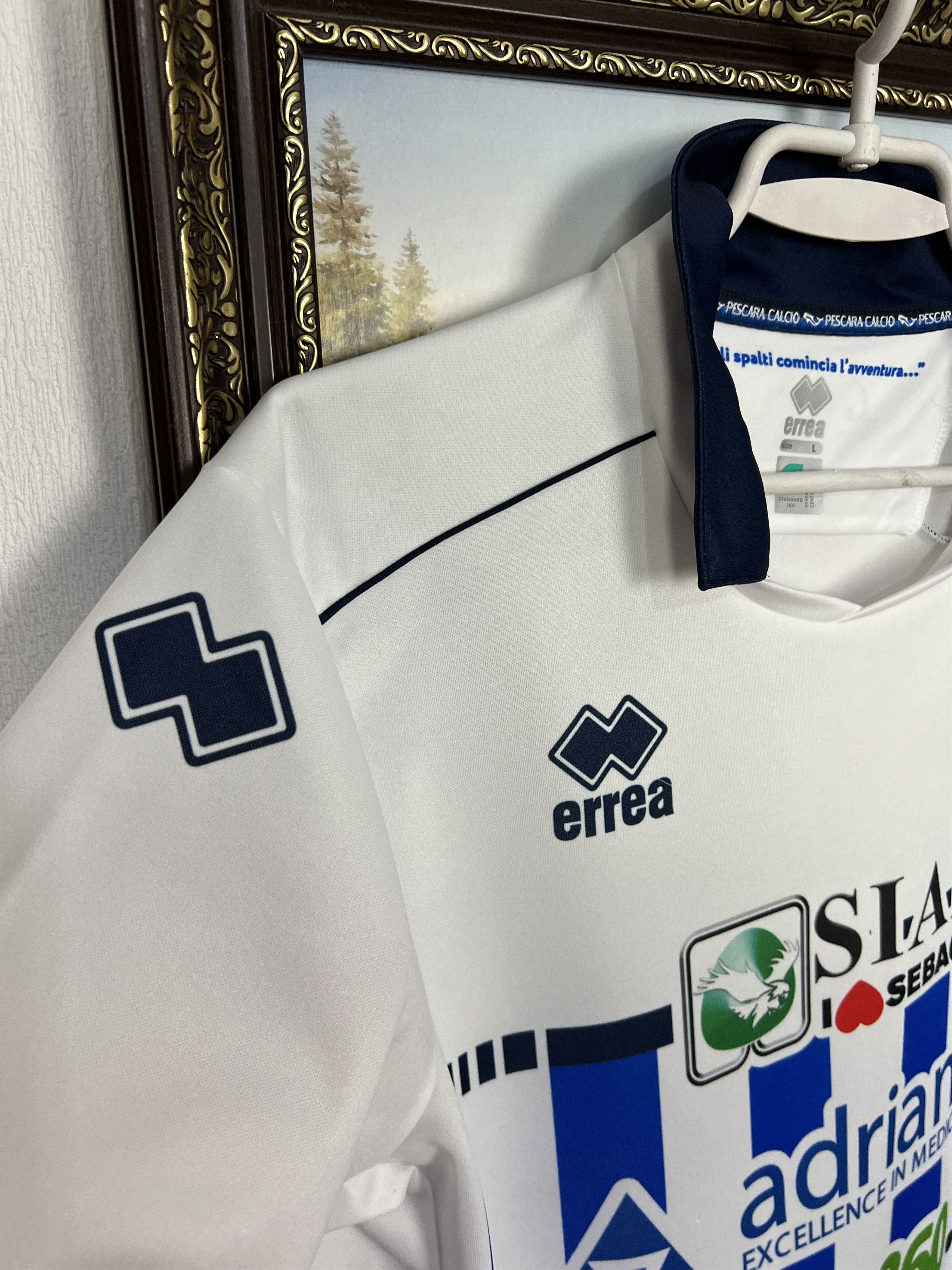 Errea Pescara football shirt Soccer Errea Maglia Jersey Trikot Size US L / EU 52-54 / 3 - 5 Thumbnail