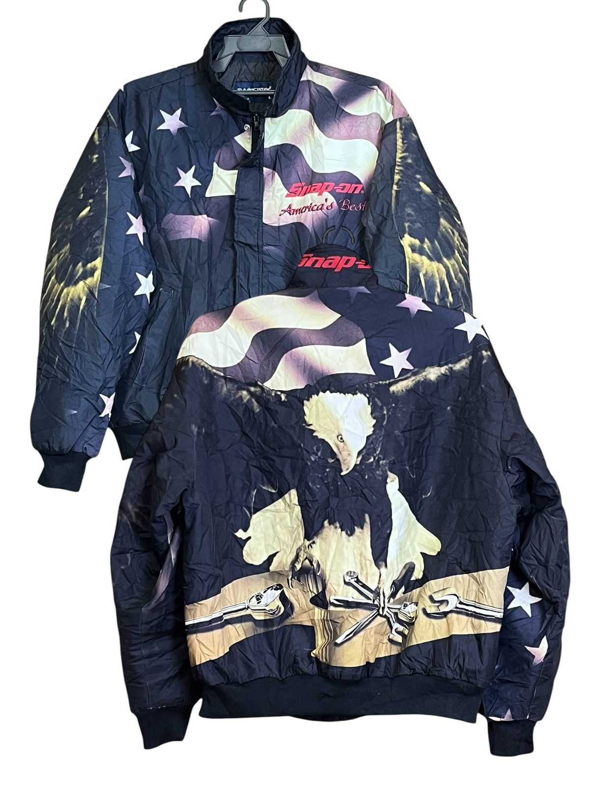 Gear for Sports RARE🔥VINTAGE SNAP ON TOOL EAGLE AMERICAN FLAG JACKET Size US XL / EU 56 / 4 - 1 Thumbnail